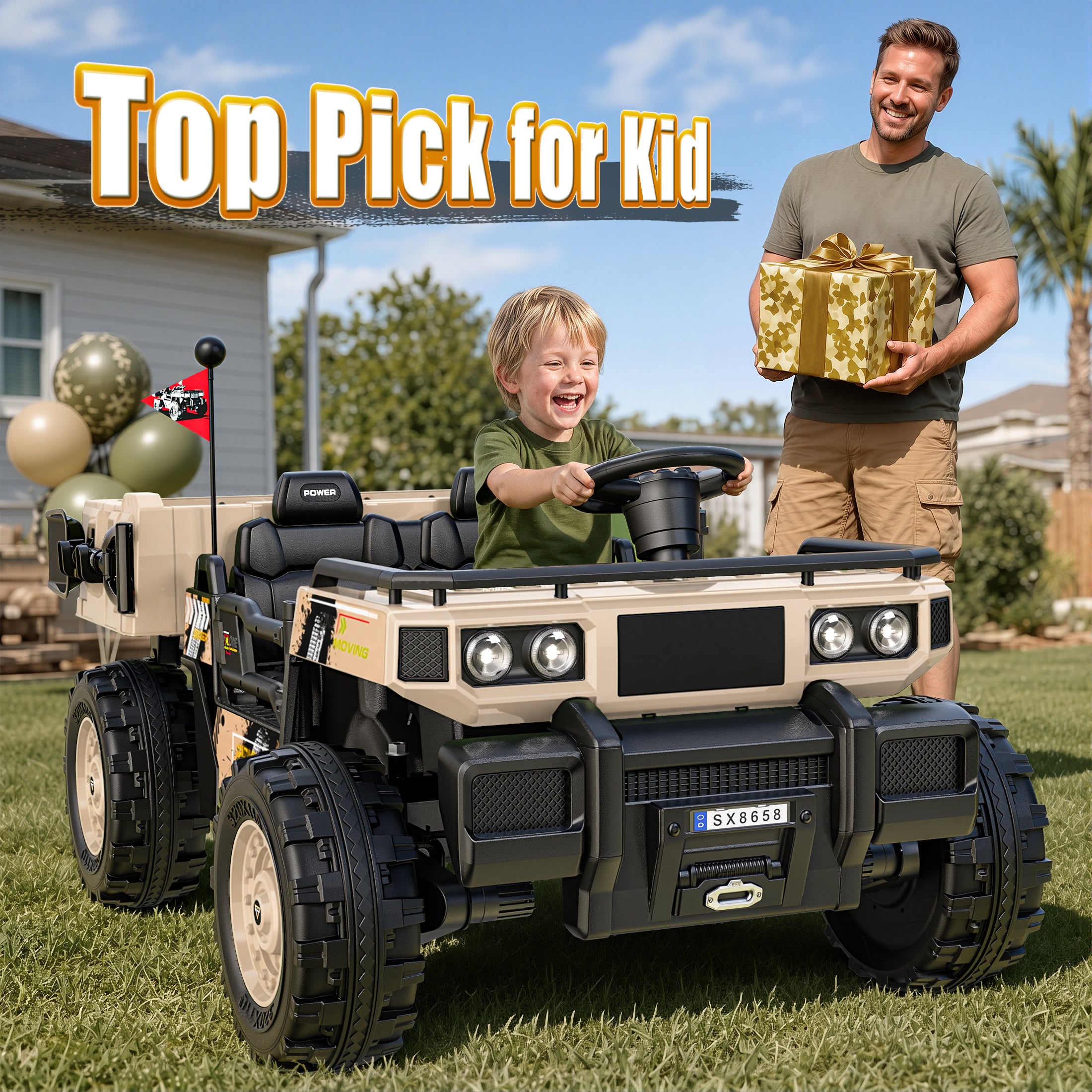 24V Kids Military Dumper