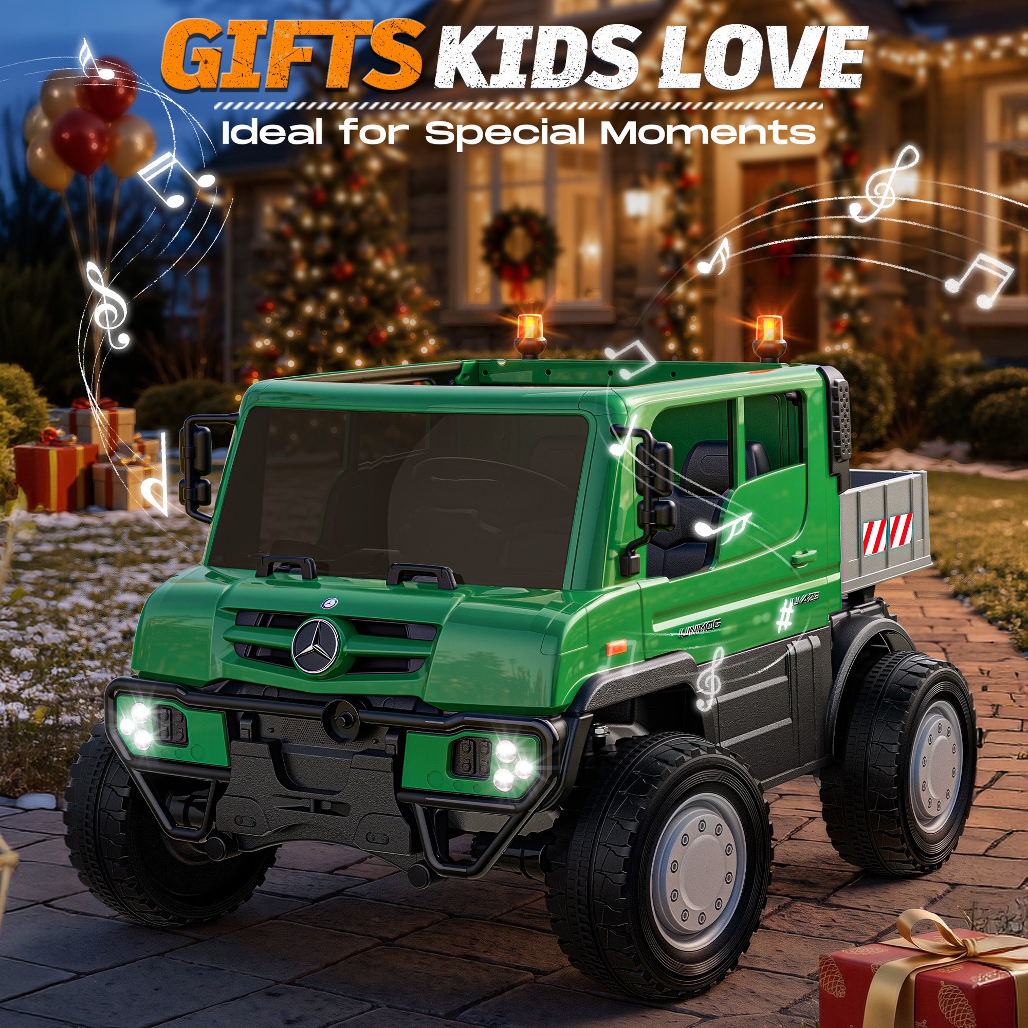 24V  Licensed Mercedes-Benz Ride-On Dump Truck