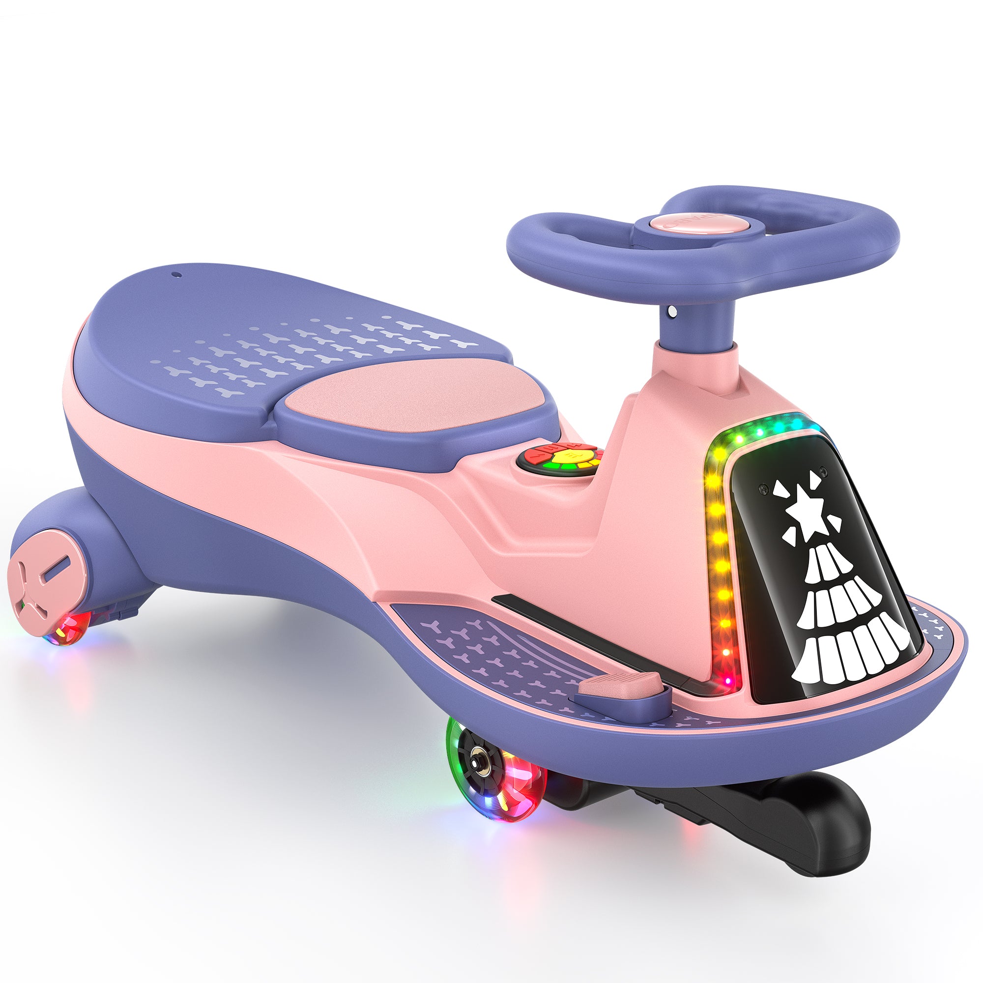 6V Electric Wiggle Car with 75W Motor, Bluetooth & Music-Pink