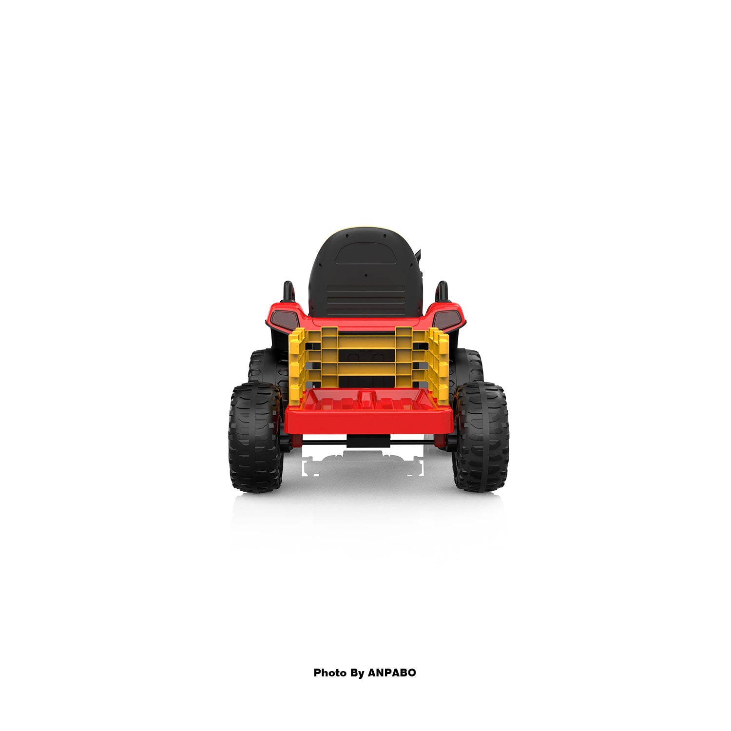 ANPABO 24V Kids Ride-On Tractor with Trailer-red