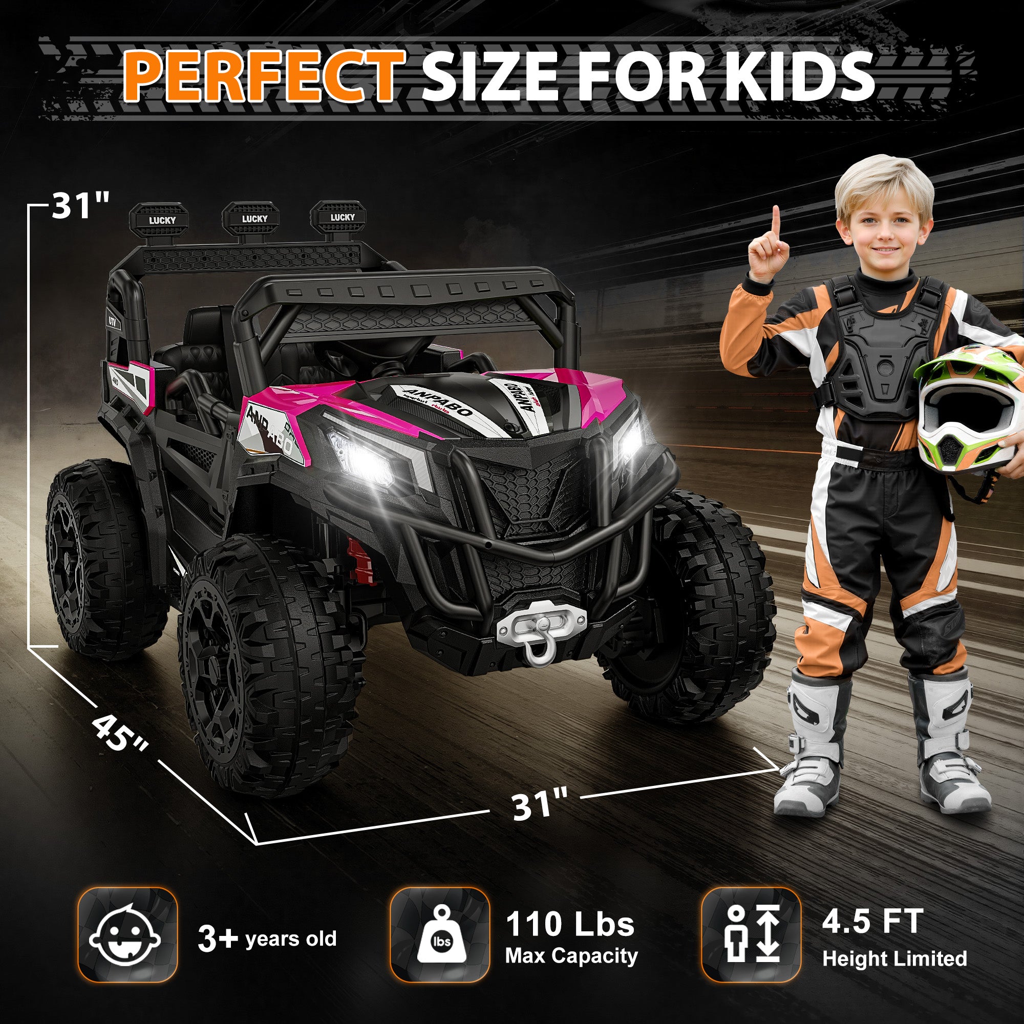 24V 4WD All-Terrain Ride-On UTV