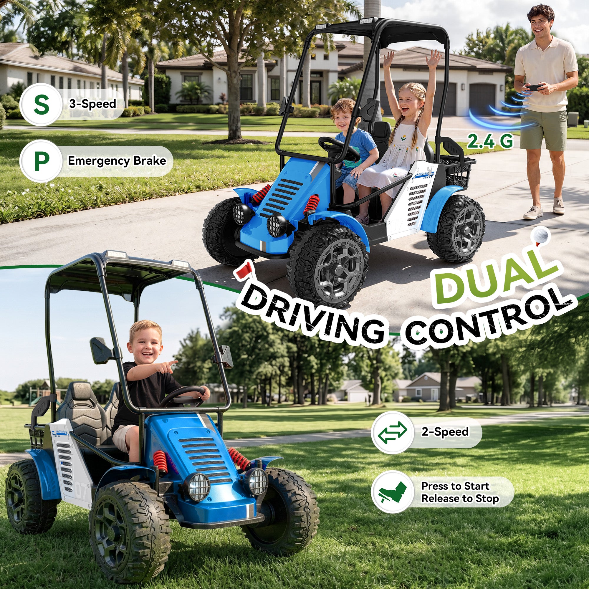 ANPABO G7 Birdie 24V 2-Seater Kids Golf Cart