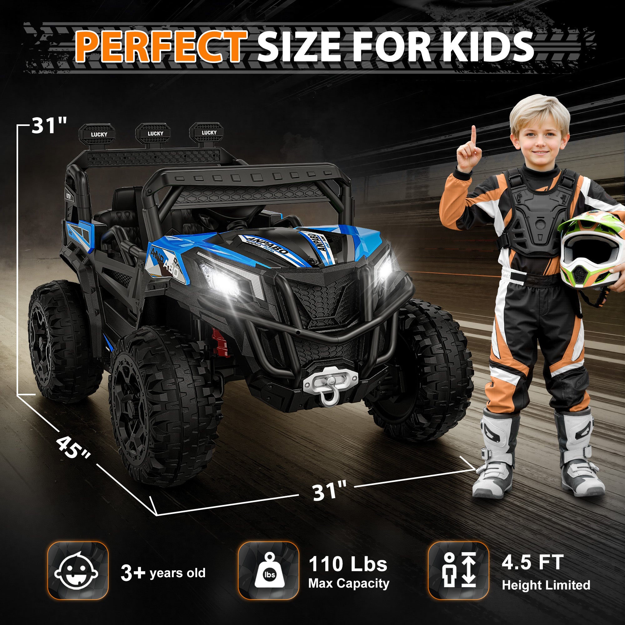 24V 4WD All-Terrain Ride-On UTV