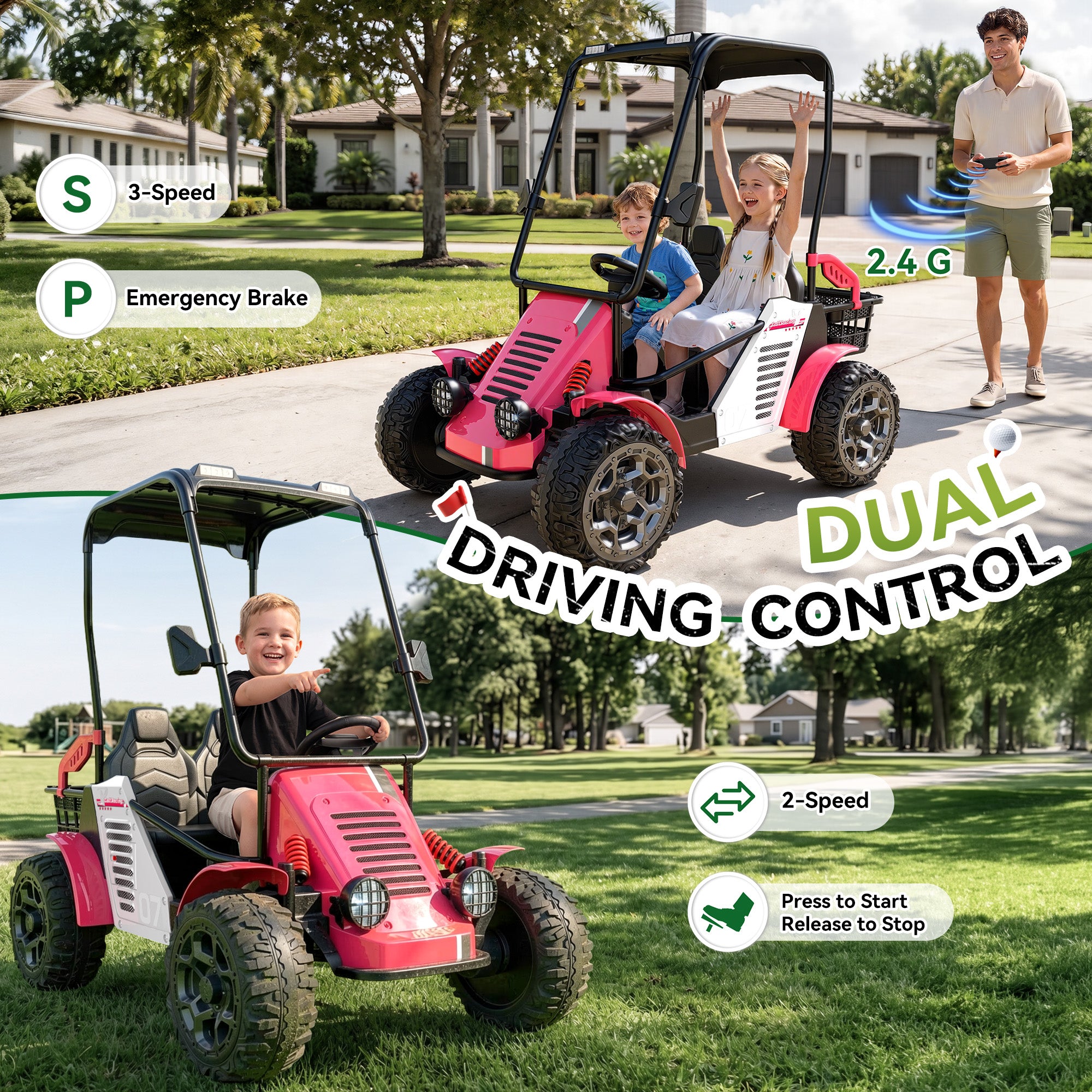 ANPABO G7 Birdie 24V 2-Seater Kids Golf Cart