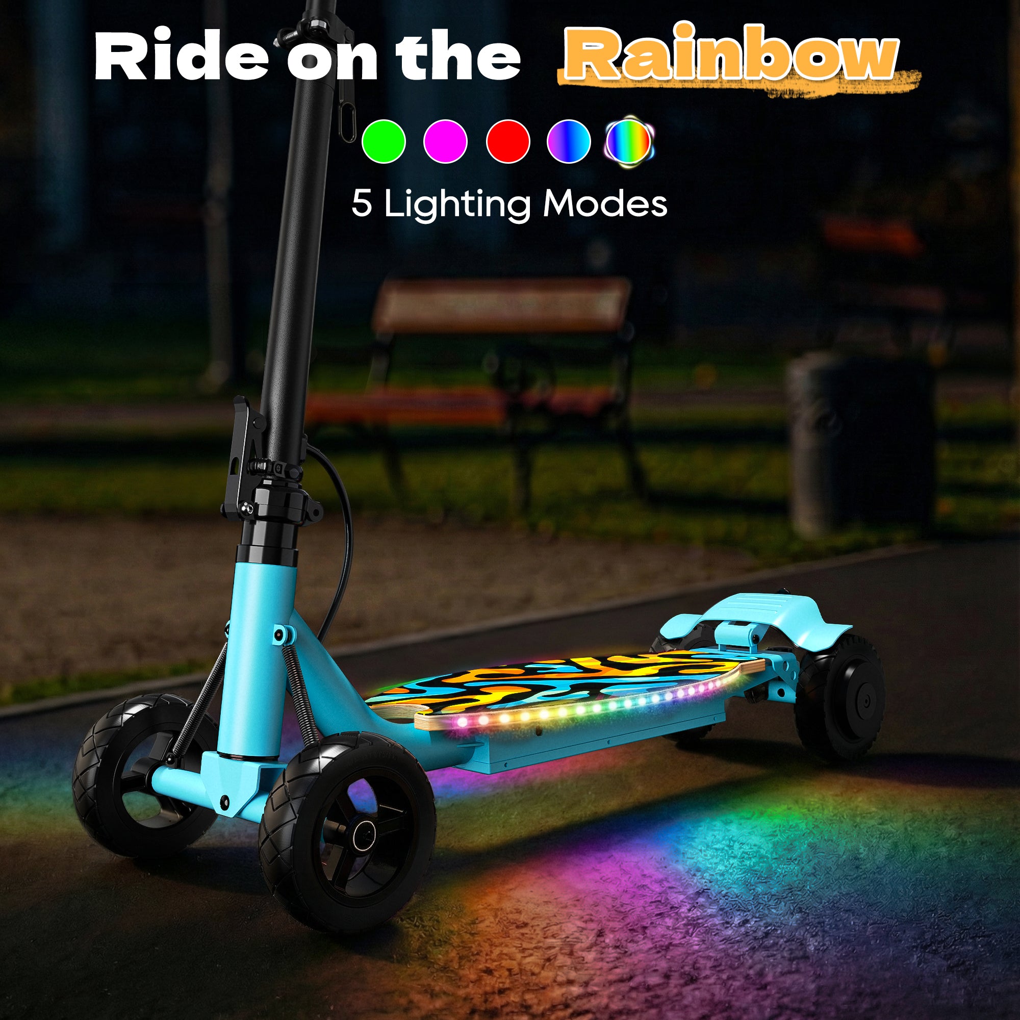 V1 QuadGlide 24V Kids 4-Wheel Electric Scooter