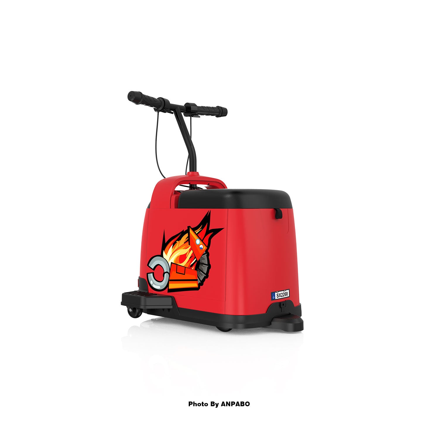 ANPABO 24V Kids Ride On Car with Lights & Music-red