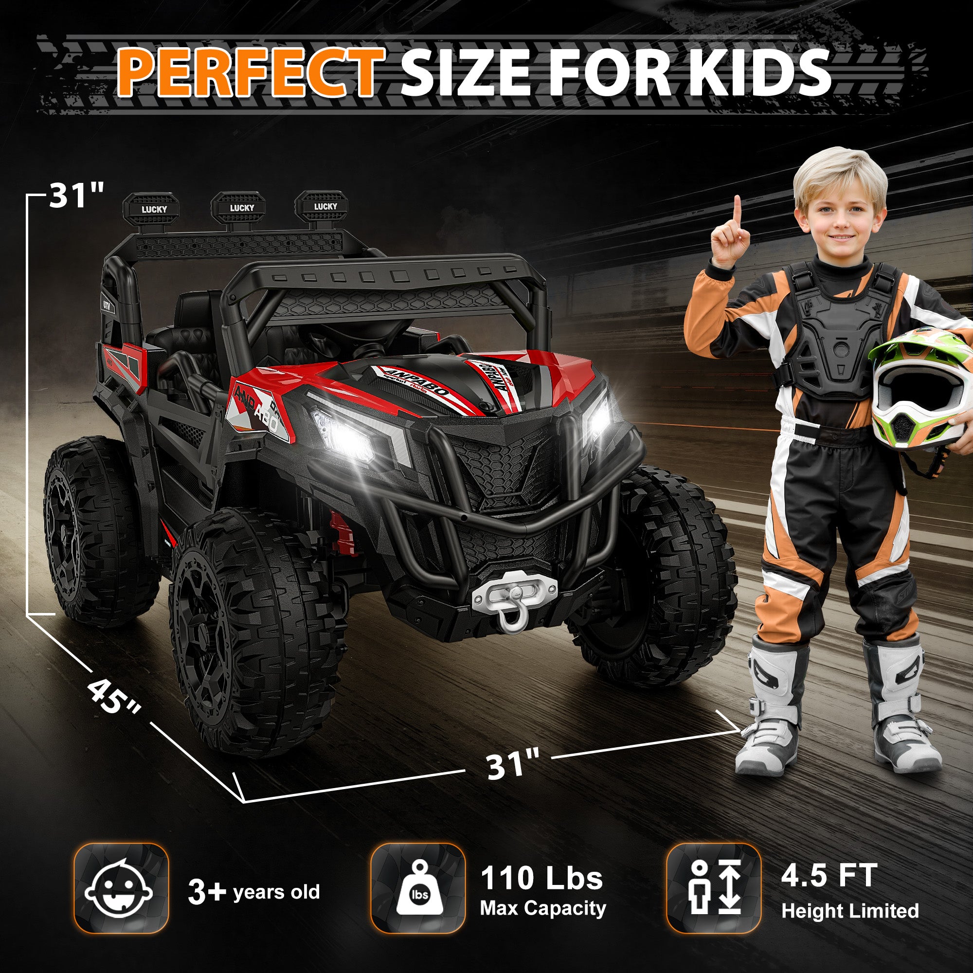 24V 4WD All-Terrain Ride-On UTV
