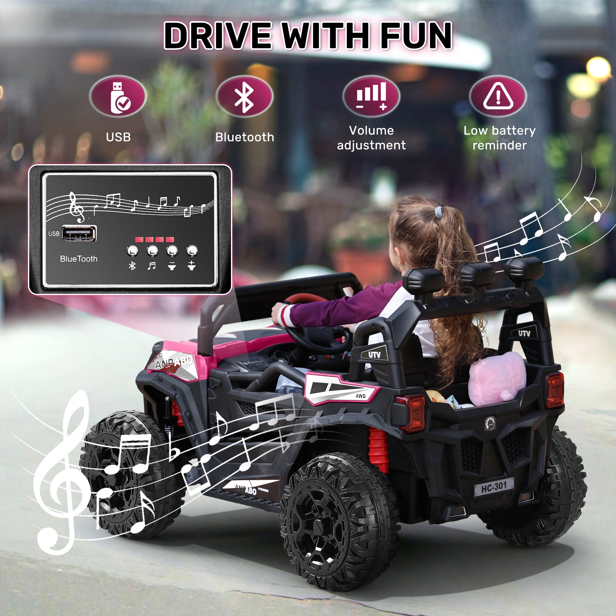24V 4WD All-Terrain Ride-On UTV