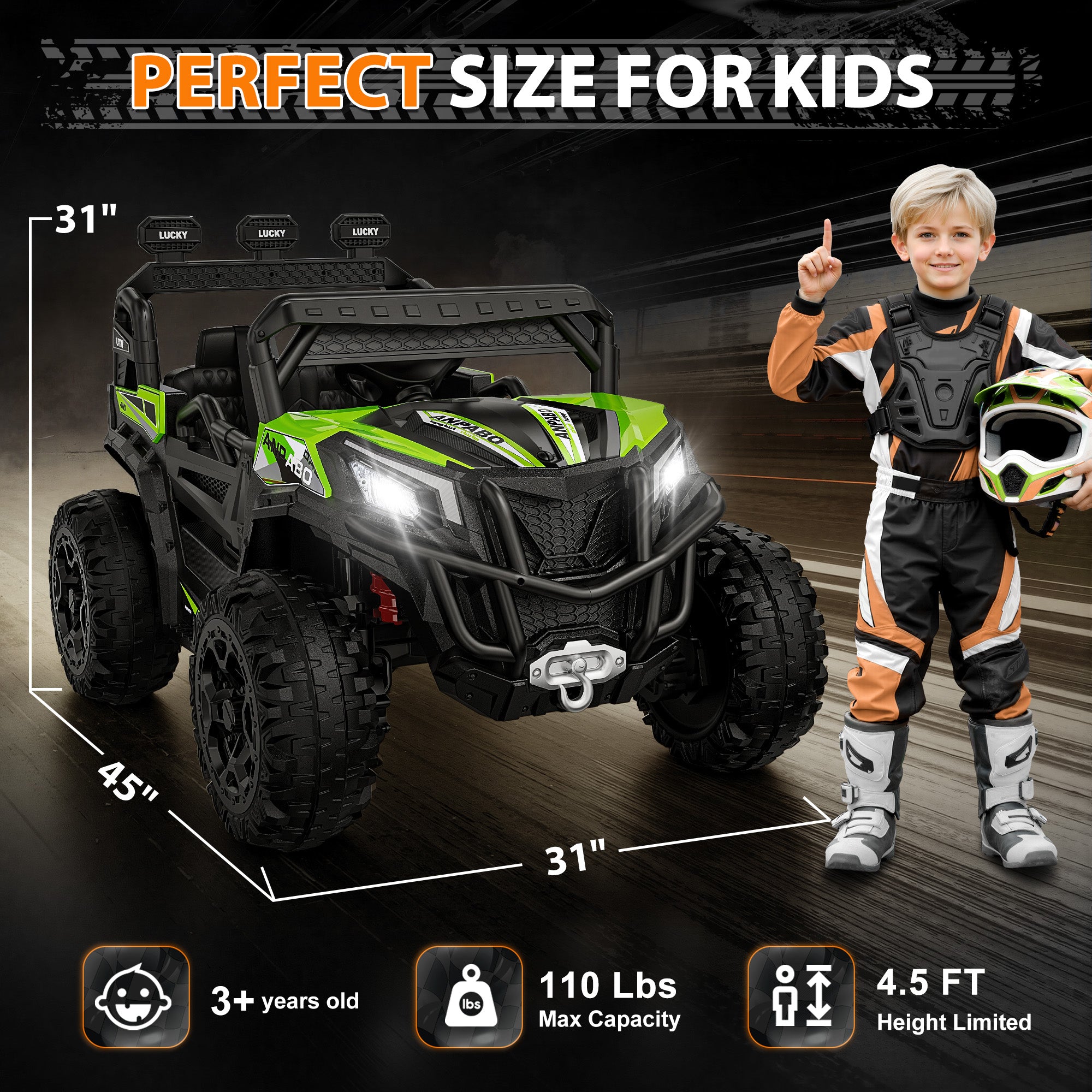 24V 4WD All-Terrain Ride-On UTV