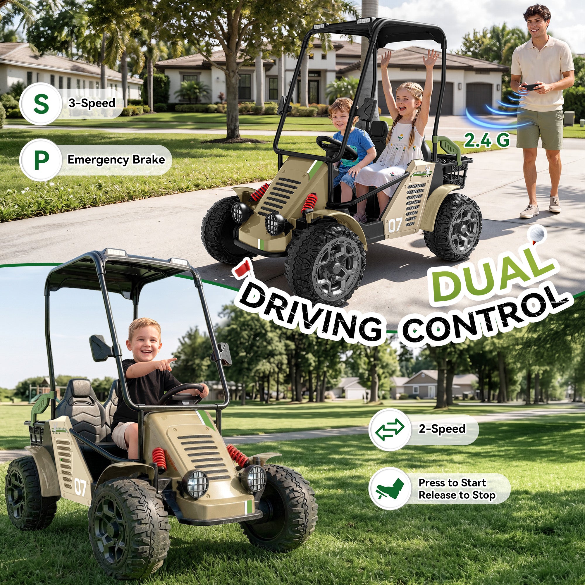 ANPABO G7 Birdie 24V 2-Seater Kids Golf Cart