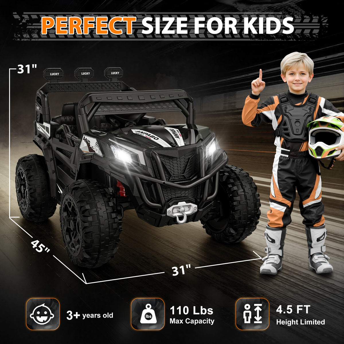 24V 4WD All-Terrain Ride-On UTV