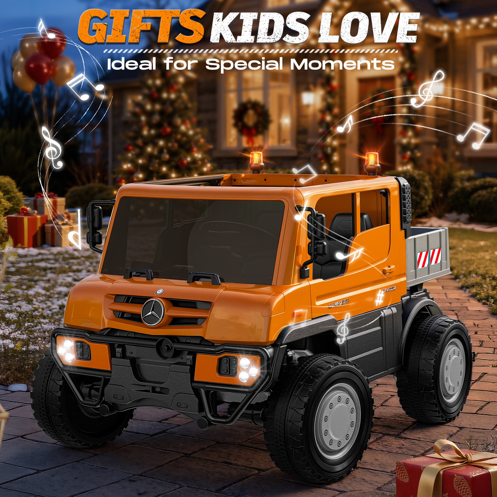 24V  Licensed Mercedes-Benz Ride-On Dump Truck