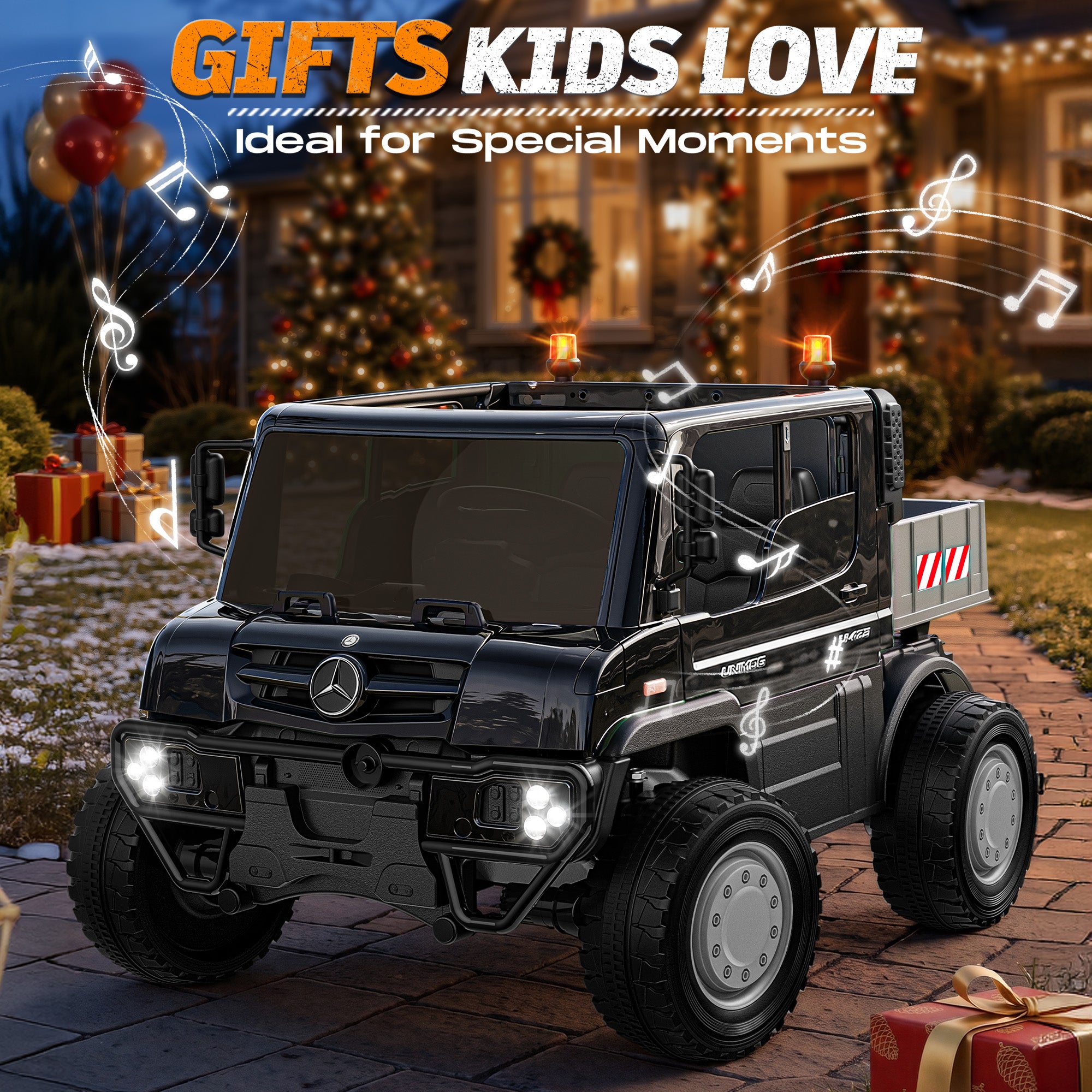 24V  Licensed Mercedes-Benz Ride-On Dump Truck