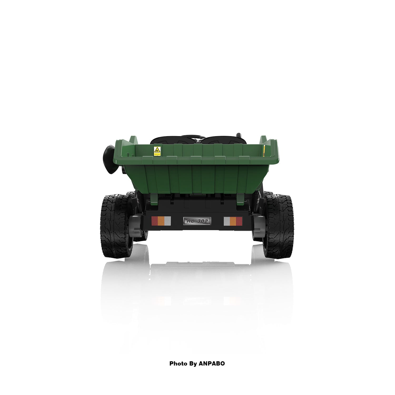24V ANPABO Direct Ride on Dump Truck for Kids with Remote Control-green