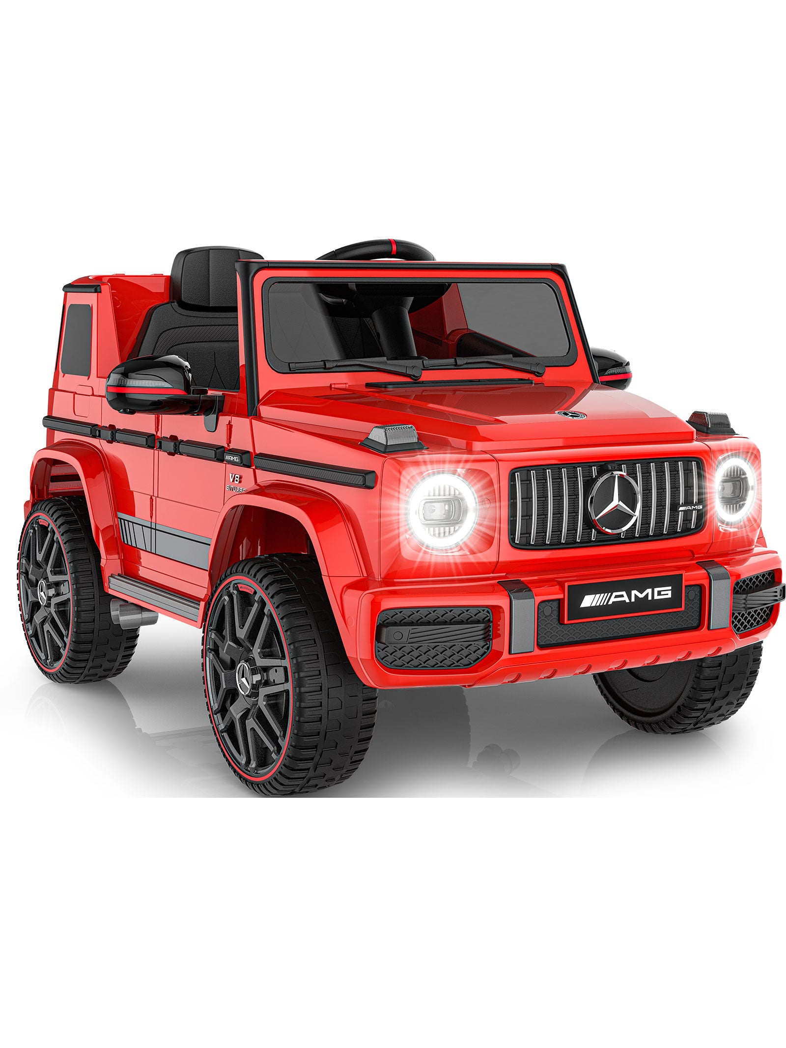 12V Mercedes-Benz Licensed G63 Kids Ride On Car/SUV with Remote Control-red