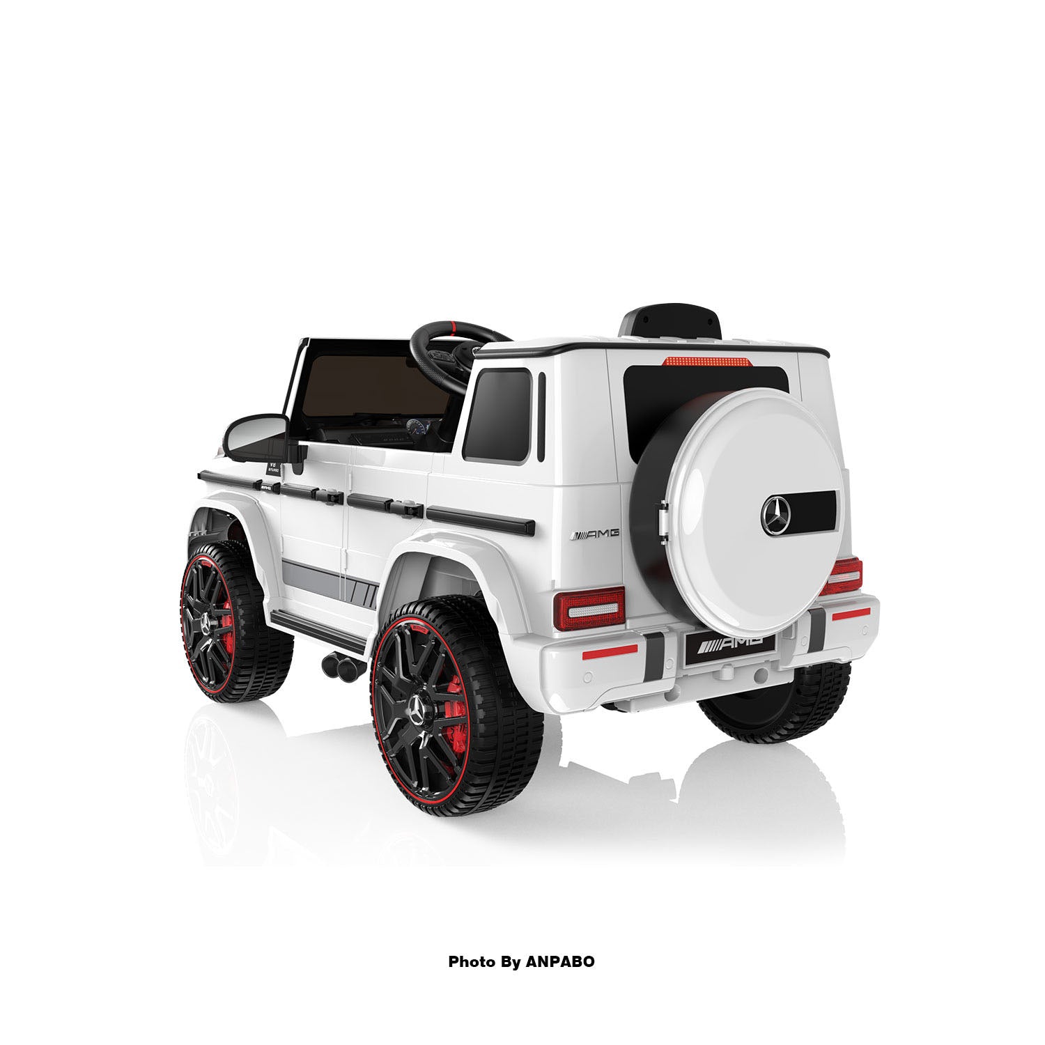 12V 2-Seater Mercedes-Benz Licensed G63 Kids Ride On Car/SUV with Remote Control-white