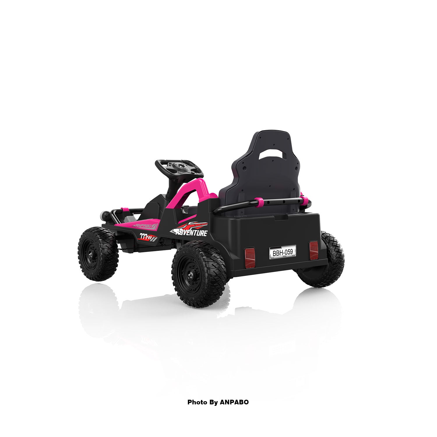 24V Off-Road Car with Throttle & Clutch Pedal for All-Terrain Fun-rose red