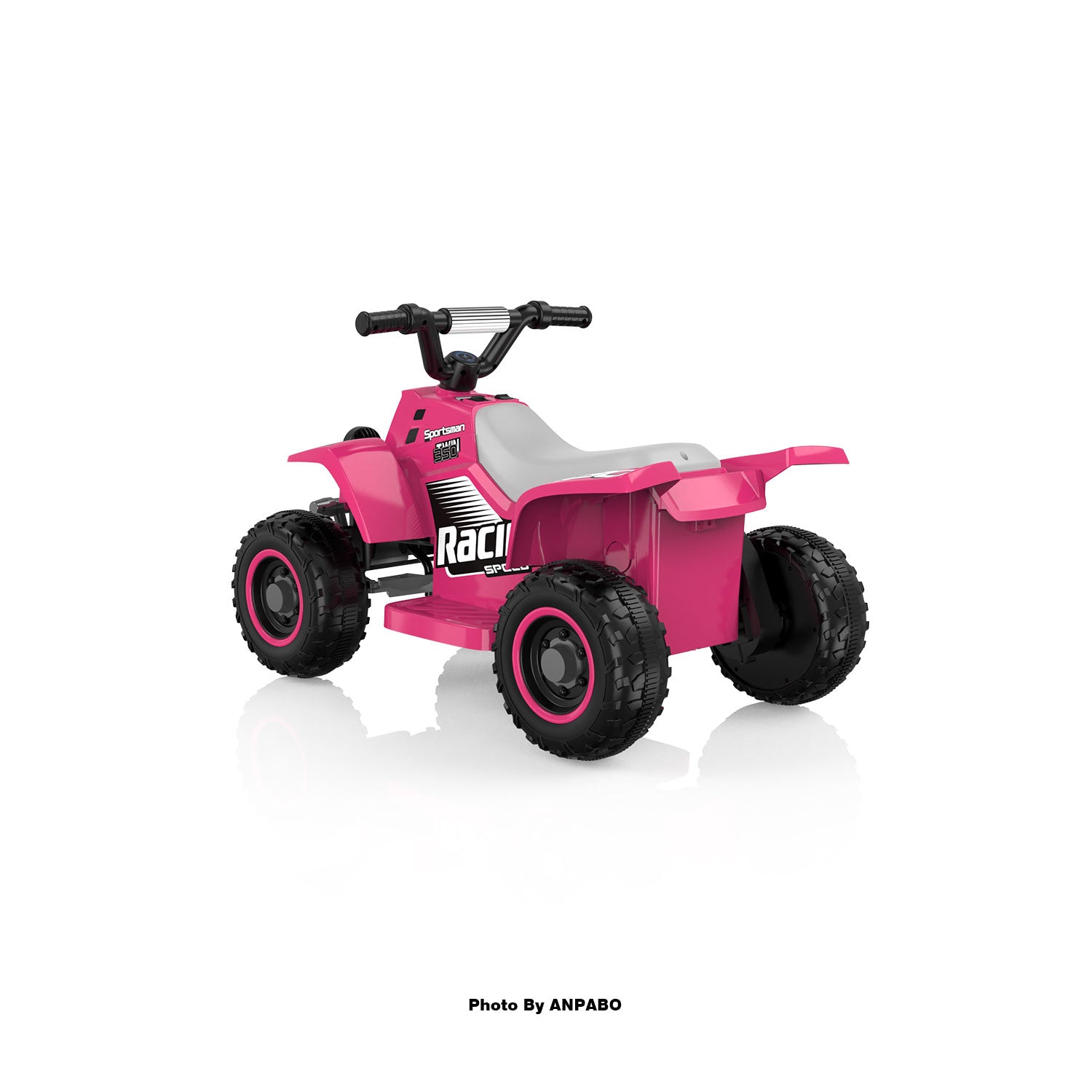 ANPABO 6V 7AH Kids Ride-On ATV - Fun, Safe Gift for Toddlers-rose red