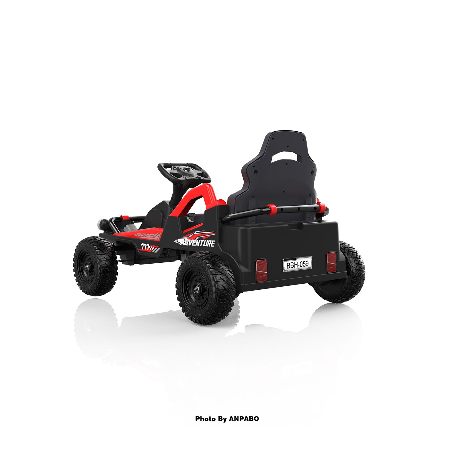 24V Off-Road Car with Throttle & Clutch Pedal for All-Terrain Fun-red