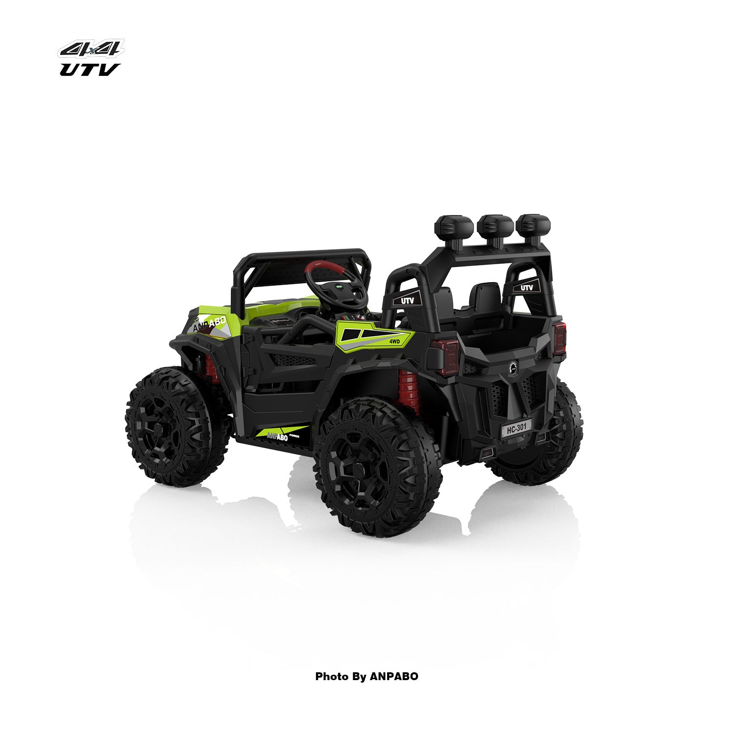 24V ANPABO Direct Terrain Ride-On Buggy with Remote-Max-R 24V 4WD UTV -green