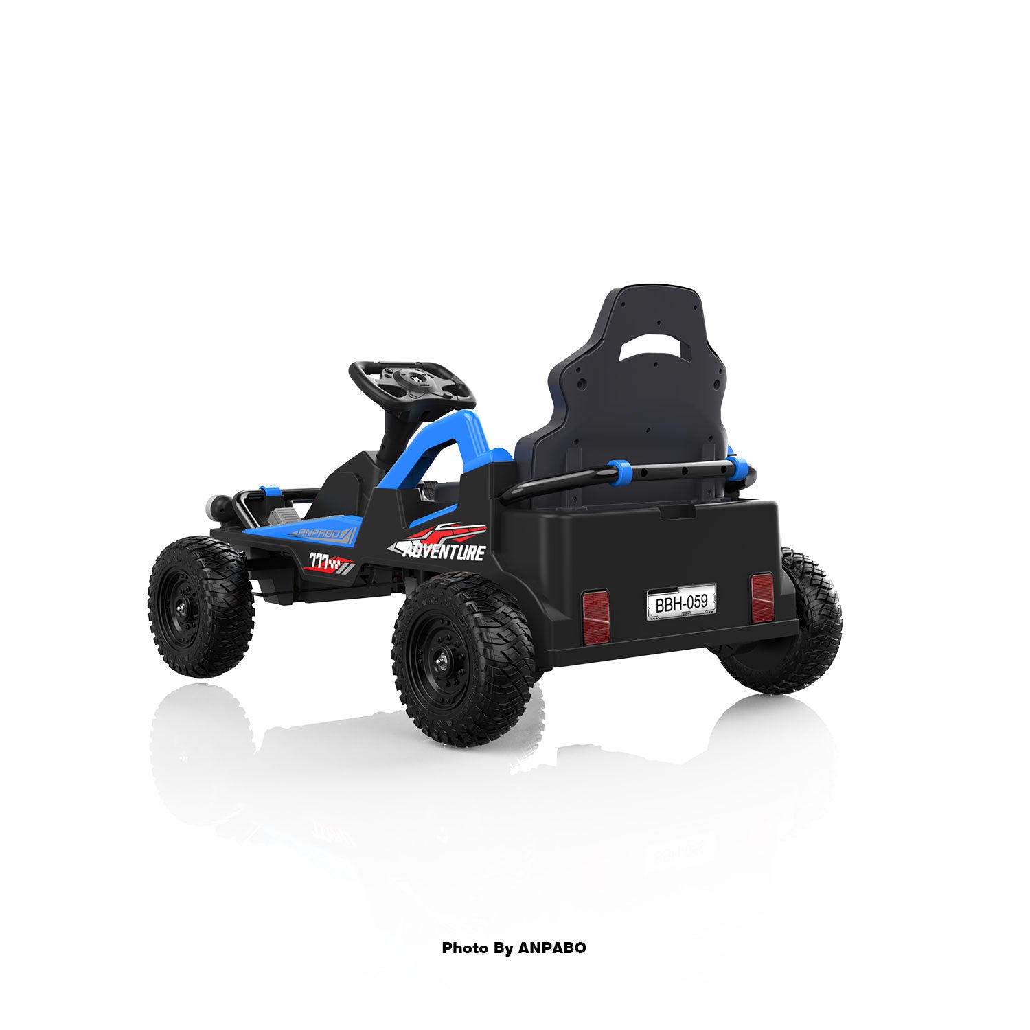 24V Off-Road Car with Throttle & Clutch Pedal for All-Terrain Fun-blue