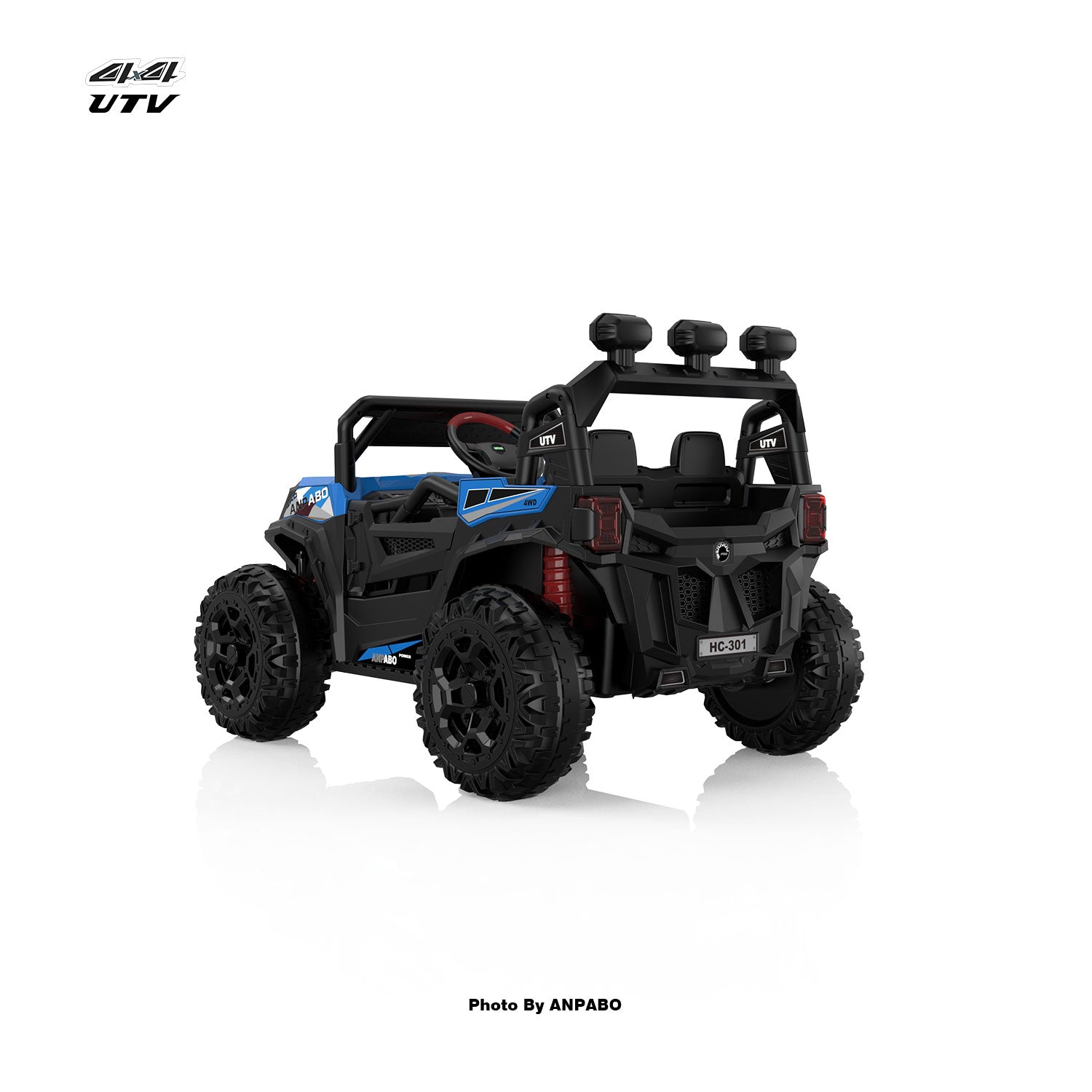 24V ANPABO Direct Terrain Ride-On Buggy with Remote-Max-R 24V 4WD UTV -blue