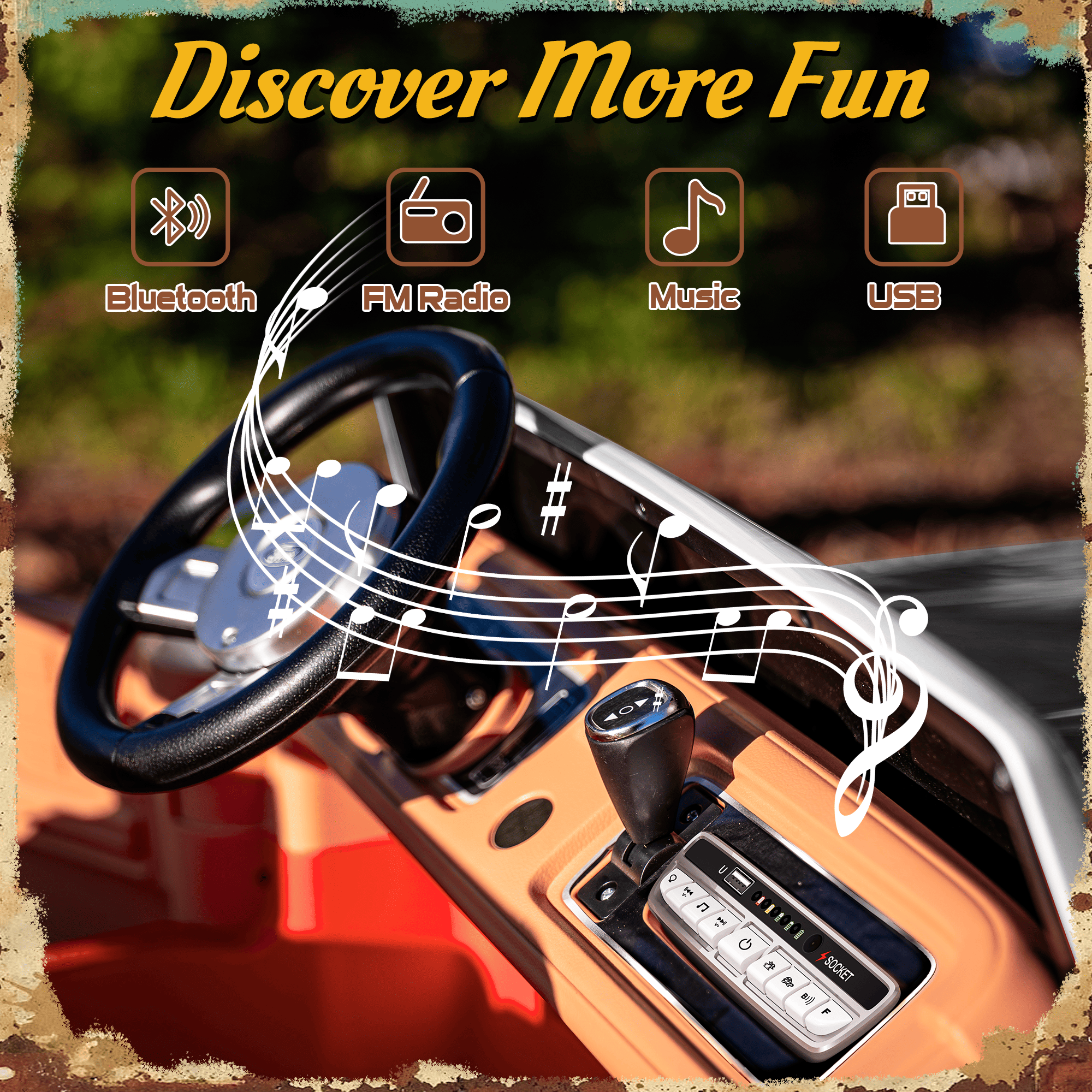 24V Classic Ford F-150: White Retro Legend, Ready for Dual Adventures-white