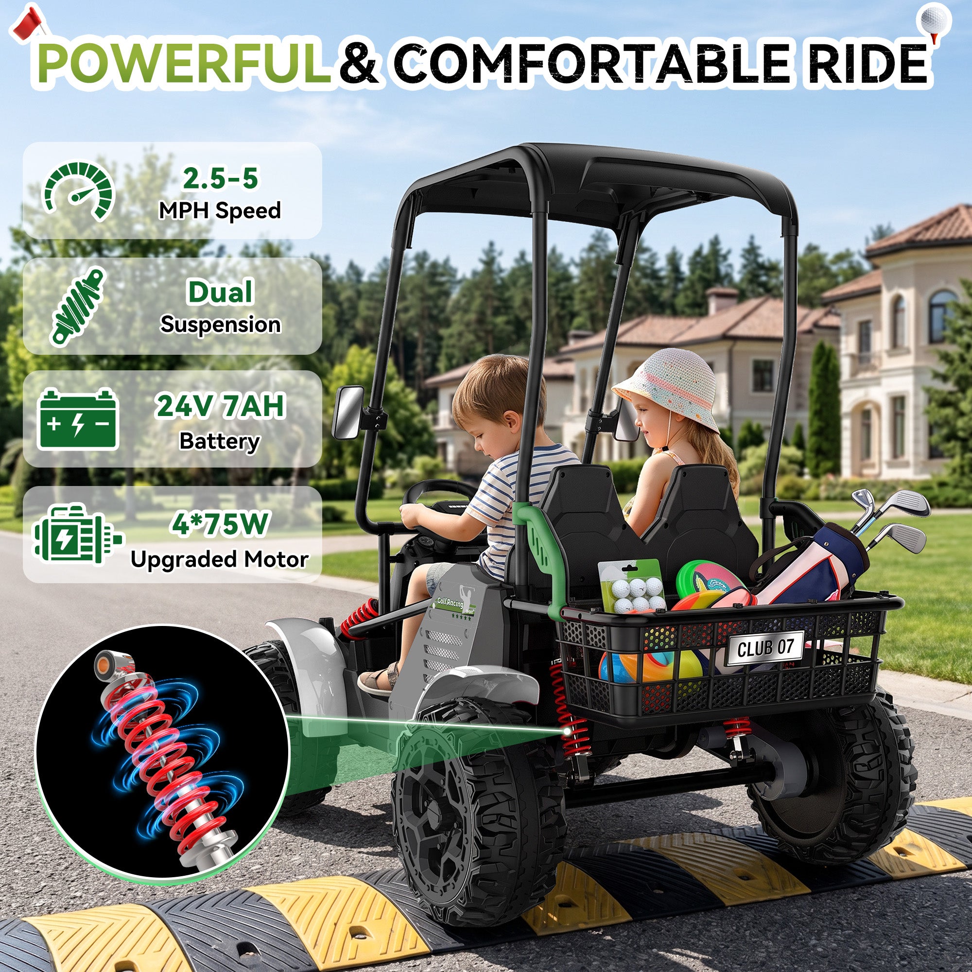 ANPABO G7 Birdie 24V 2-Seater Kids Golf Cart