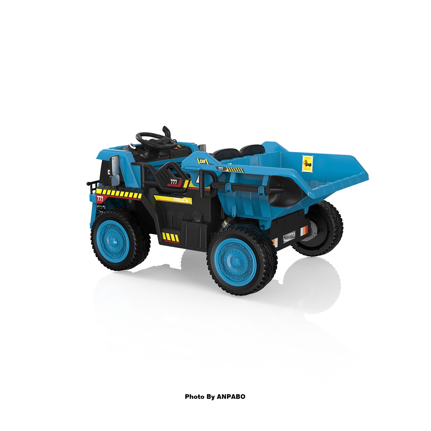 24V ANPABO Direct Ride on Dump Truck for Kids with Remote Control-blue