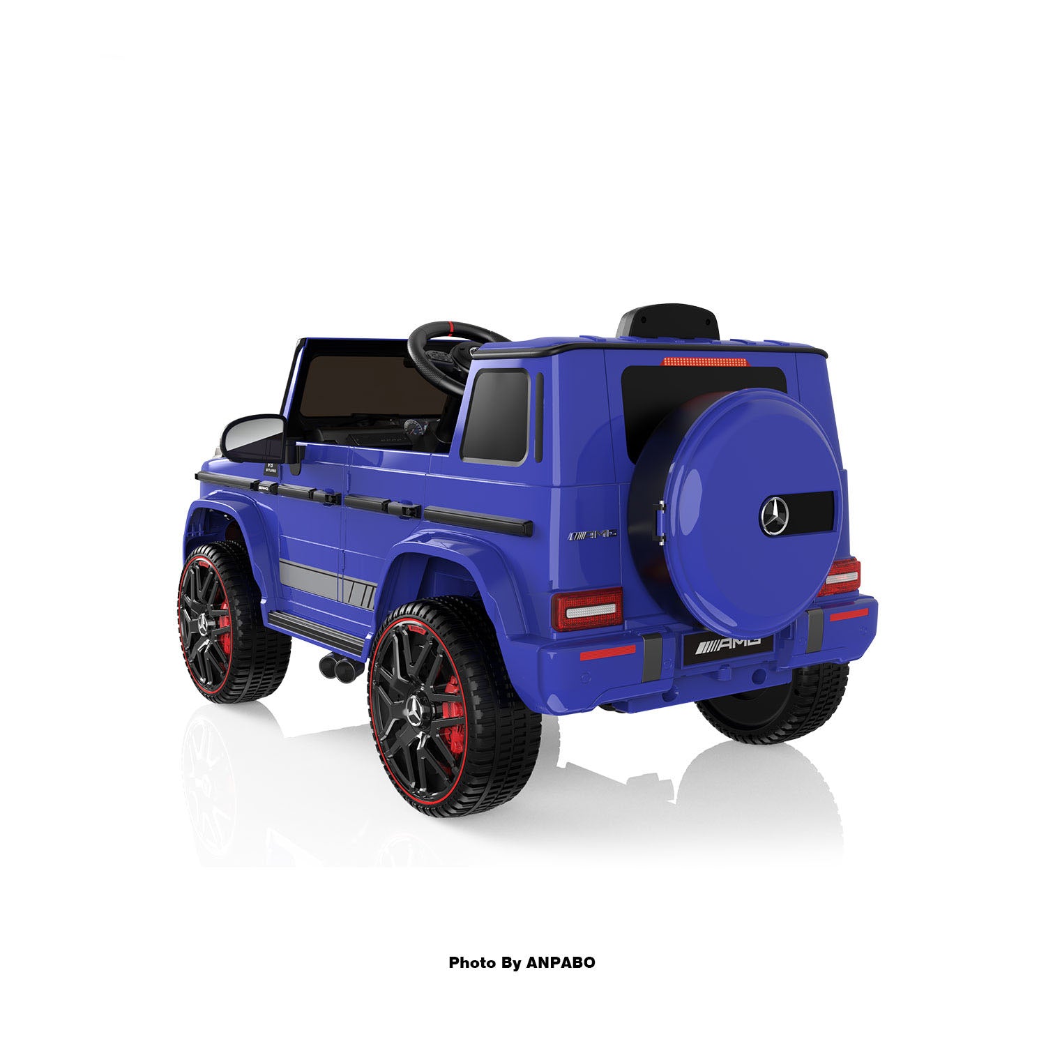12V 2-Seater Mercedes-Benz Licensed G63 Kids Ride On Car/SUV with Remote Control-blue