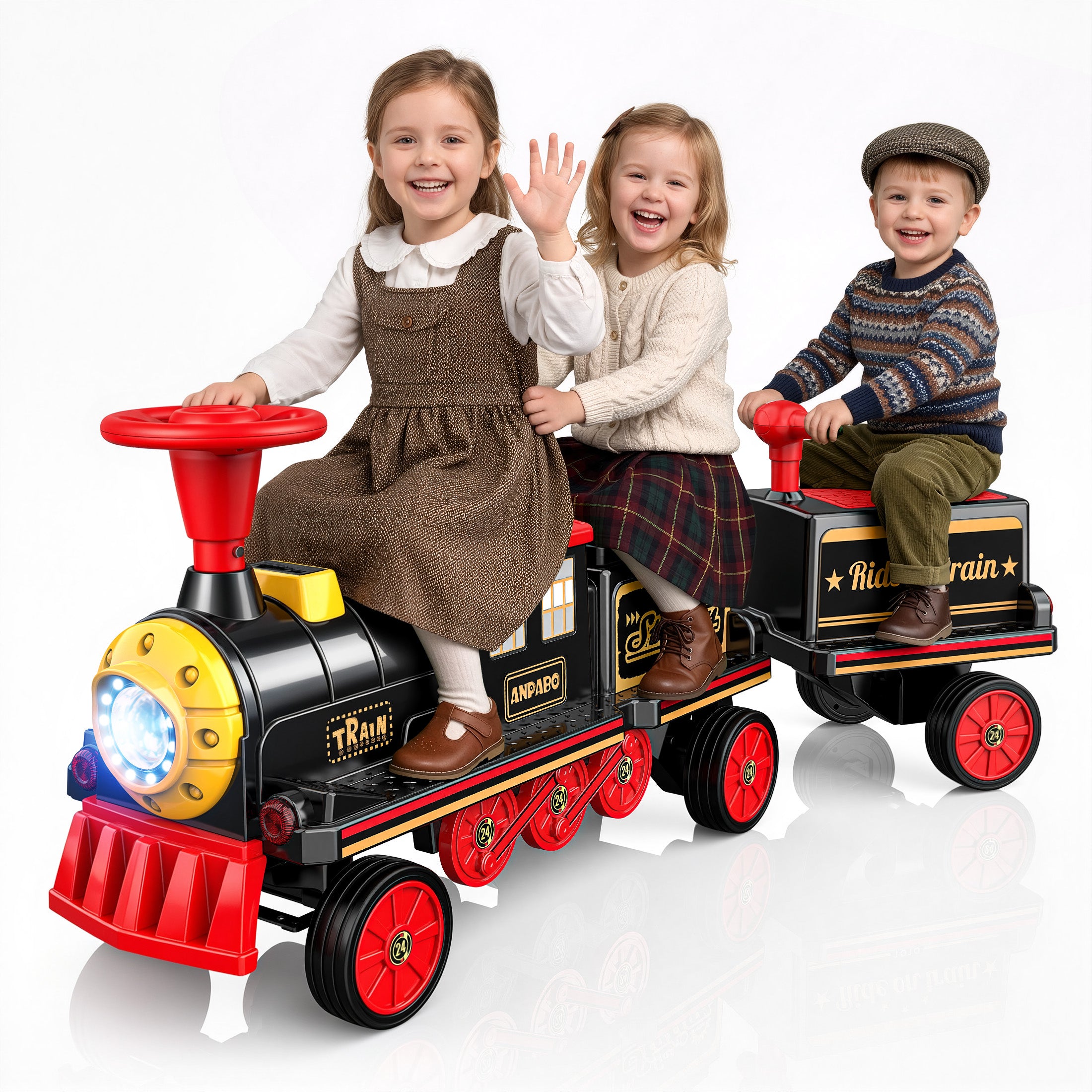 12V Trackless Ride-On Train Set