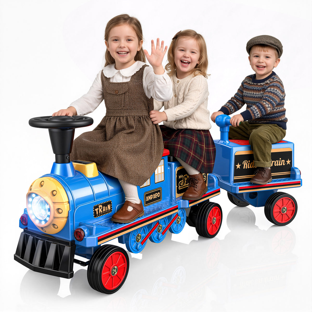12V Trackless Ride-On Train Set