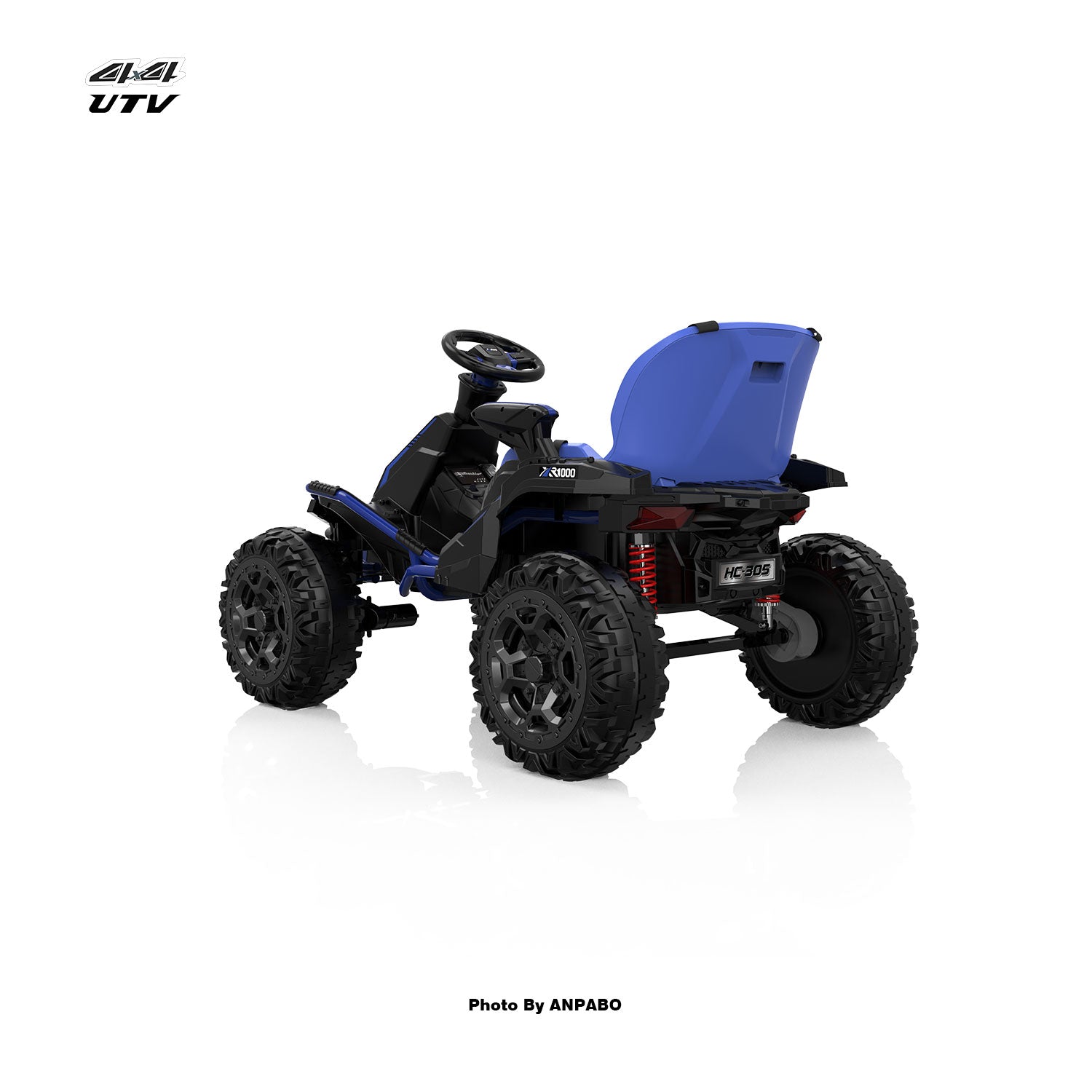 24V ANPABODirect Terrain Ride-On Buggy with Remote-blue