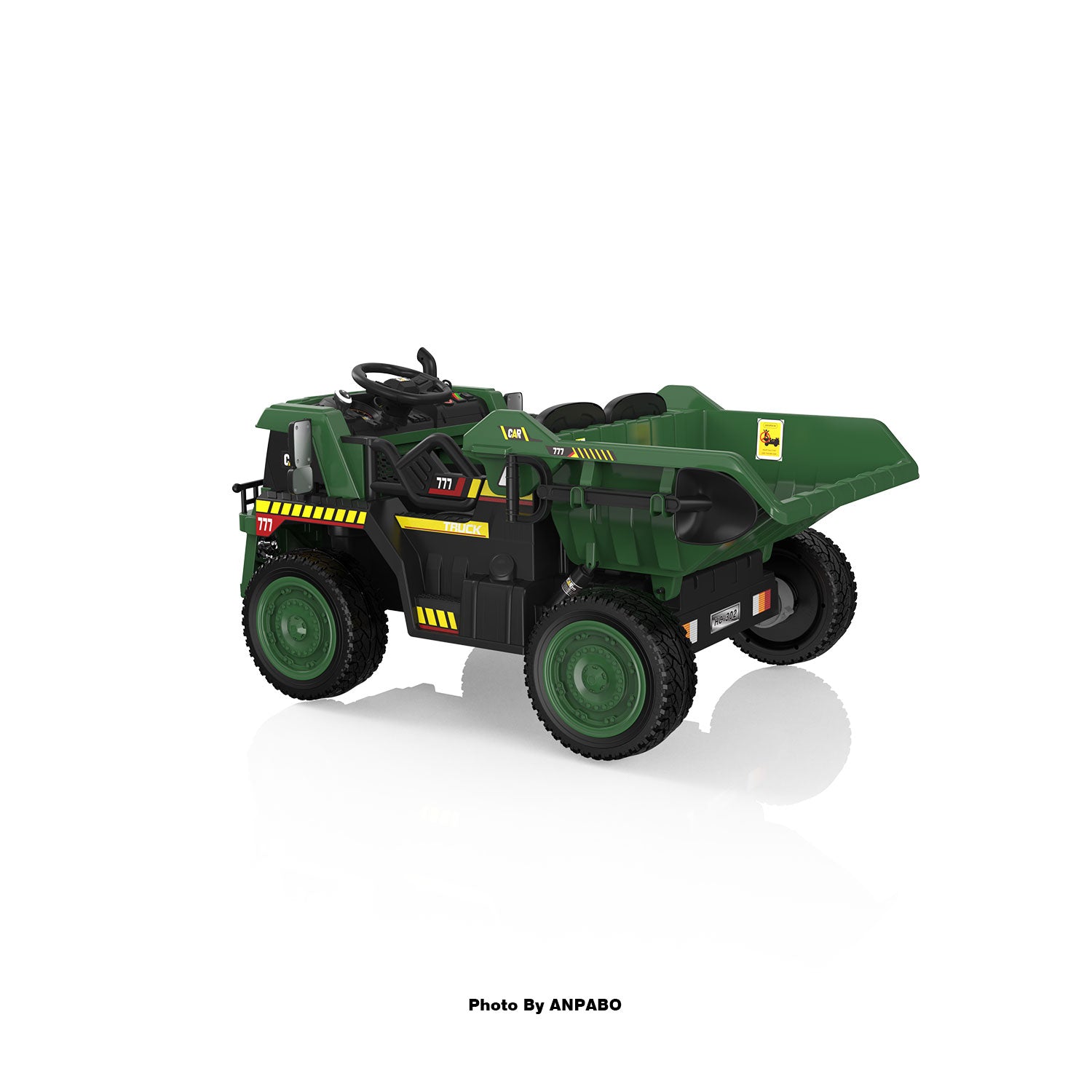 24V ANPABO Direct Ride on Dump Truck for Kids with Remote Control-green