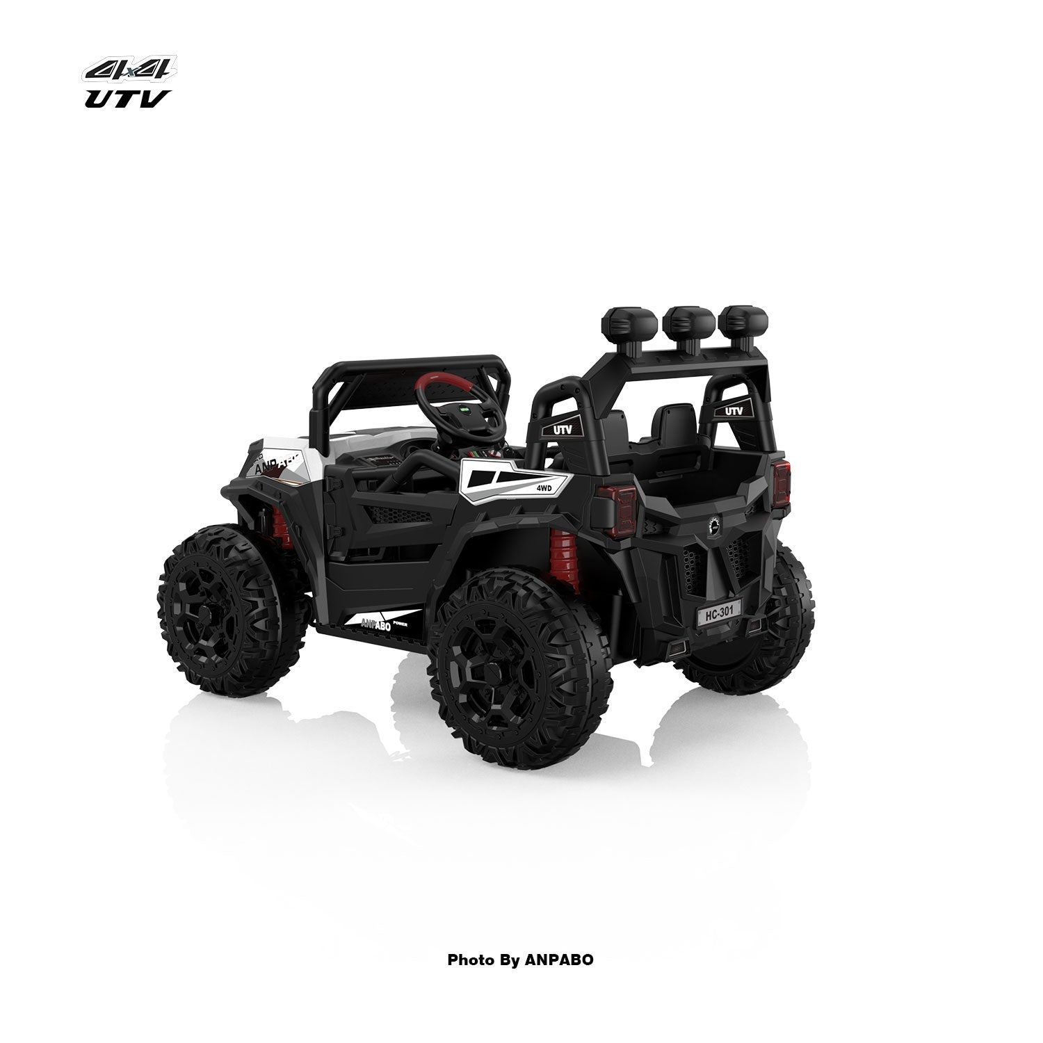 24V ANPABO Direct Terrain Ride-On Buggy with Remote-Max-R 24V 4WD UTV -white
