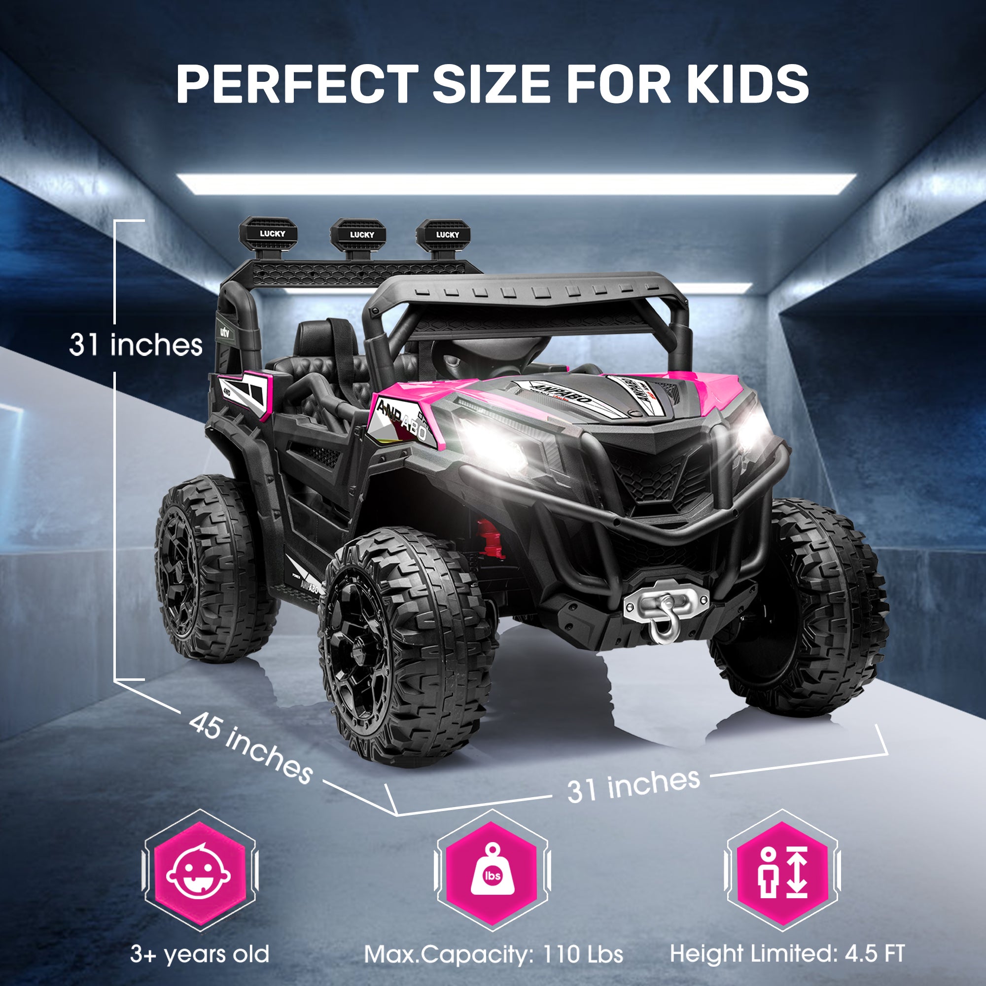 24V 4WD All-Terrain Ride-On UTV