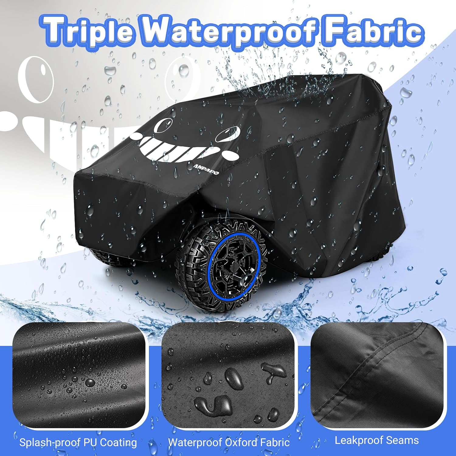 ANPABO Universal Waterproof Kids Ride-On Car Cover
