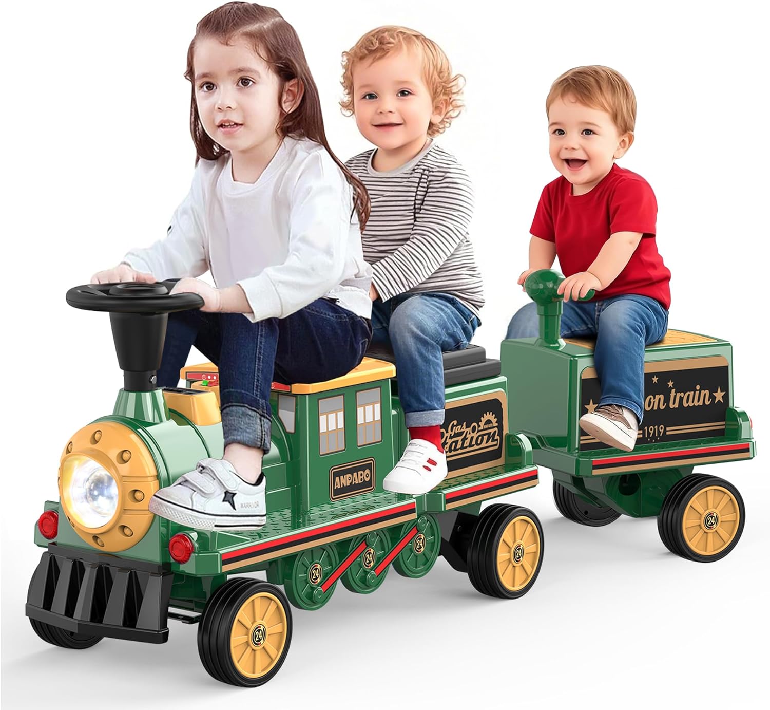 12V Trackless Ride-On Train Set – anpabotoy