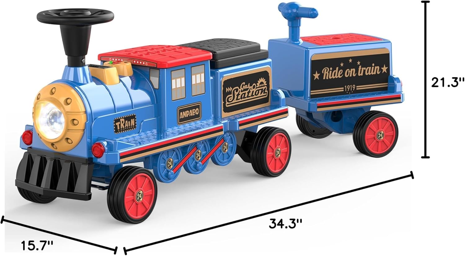 12V Trackless Ride-On Train Set