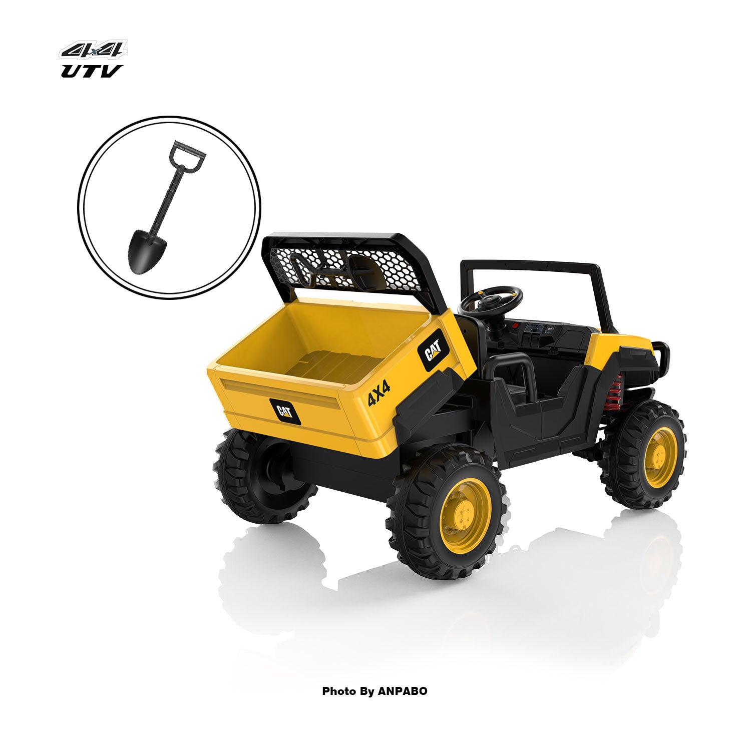 24V ANPABO Licensed Caterpillar Ride On Dump Truck with Remote Control