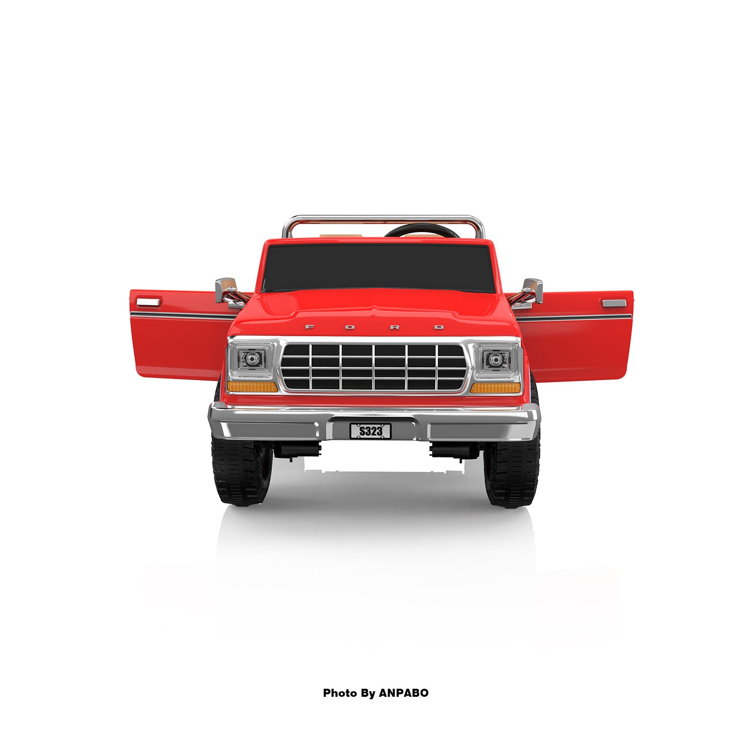24V Classic Ford Bronco: Red Retro Legend, Ready for Dual Adventures-red