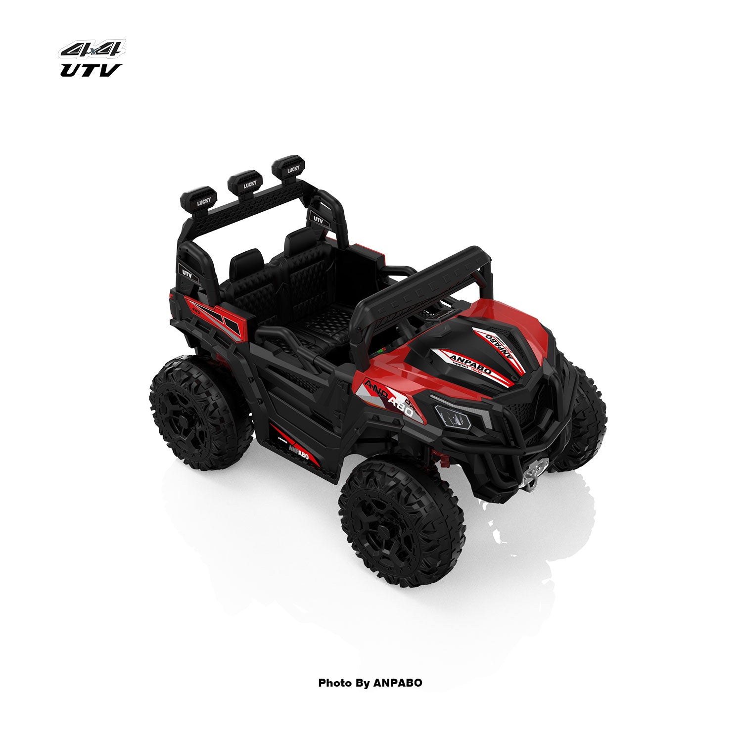 24V ANPABO Direct Terrain Ride-On Buggy with Remote-Max-R 24V 4WD UTV -red