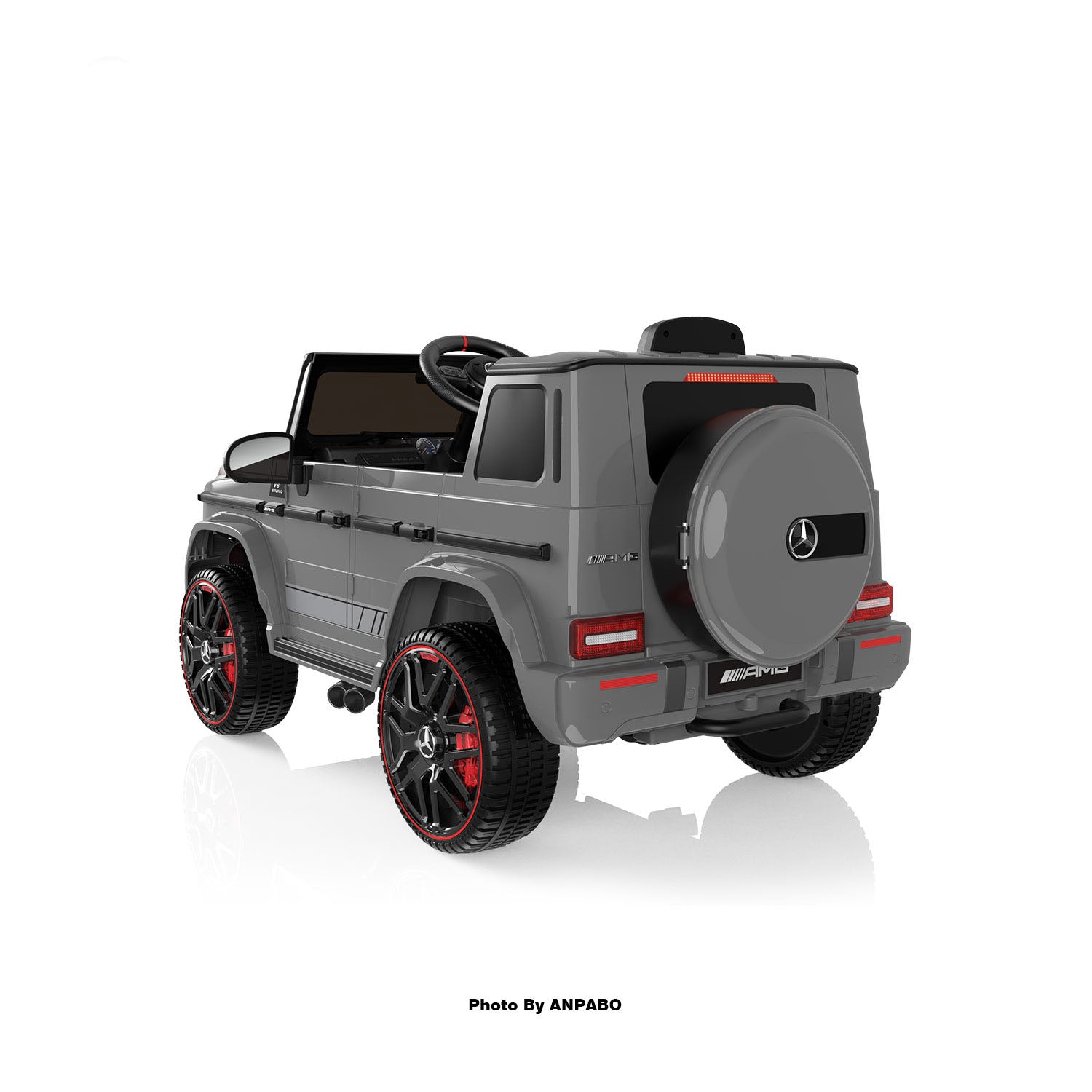 12V 2-Seater Mercedes-Benz Licensed G63 Kids Ride On Car/SUV with Remote Control-gray