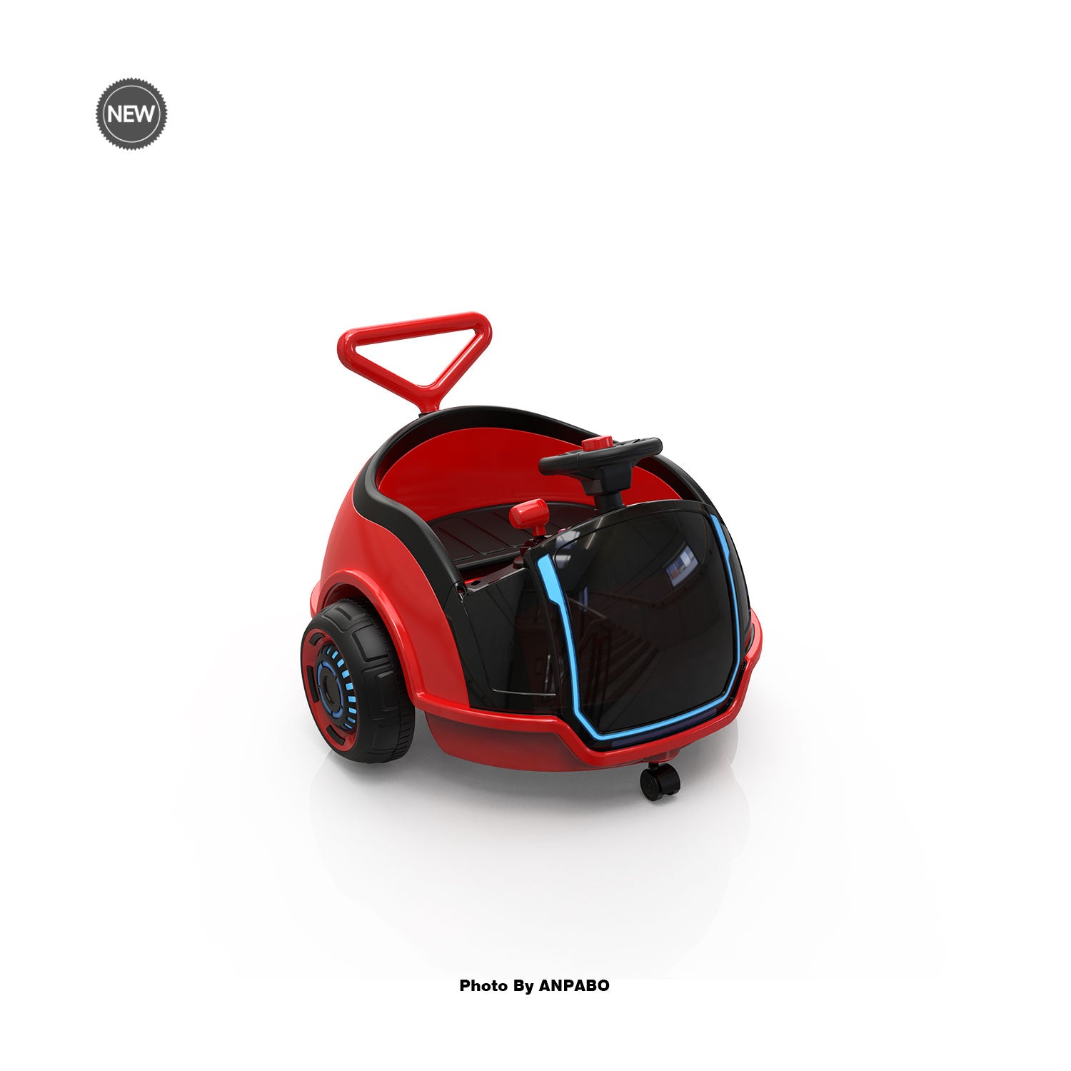 12V 3-In-1 Ride On Car Designed to Grow With Your Child-red