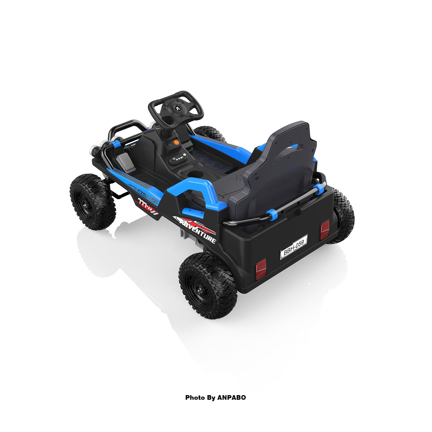 24V Off-Road Car with Throttle & Clutch Pedal for All-Terrain Fun-blue