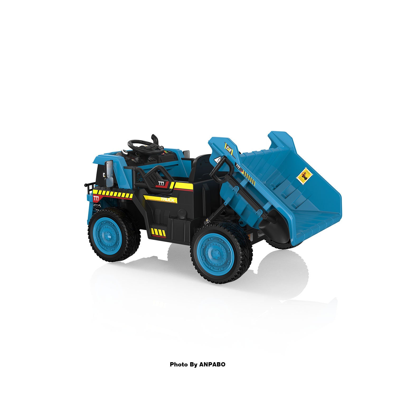 24V ANPABO Direct Ride on Dump Truck for Kids with Remote Control-blue