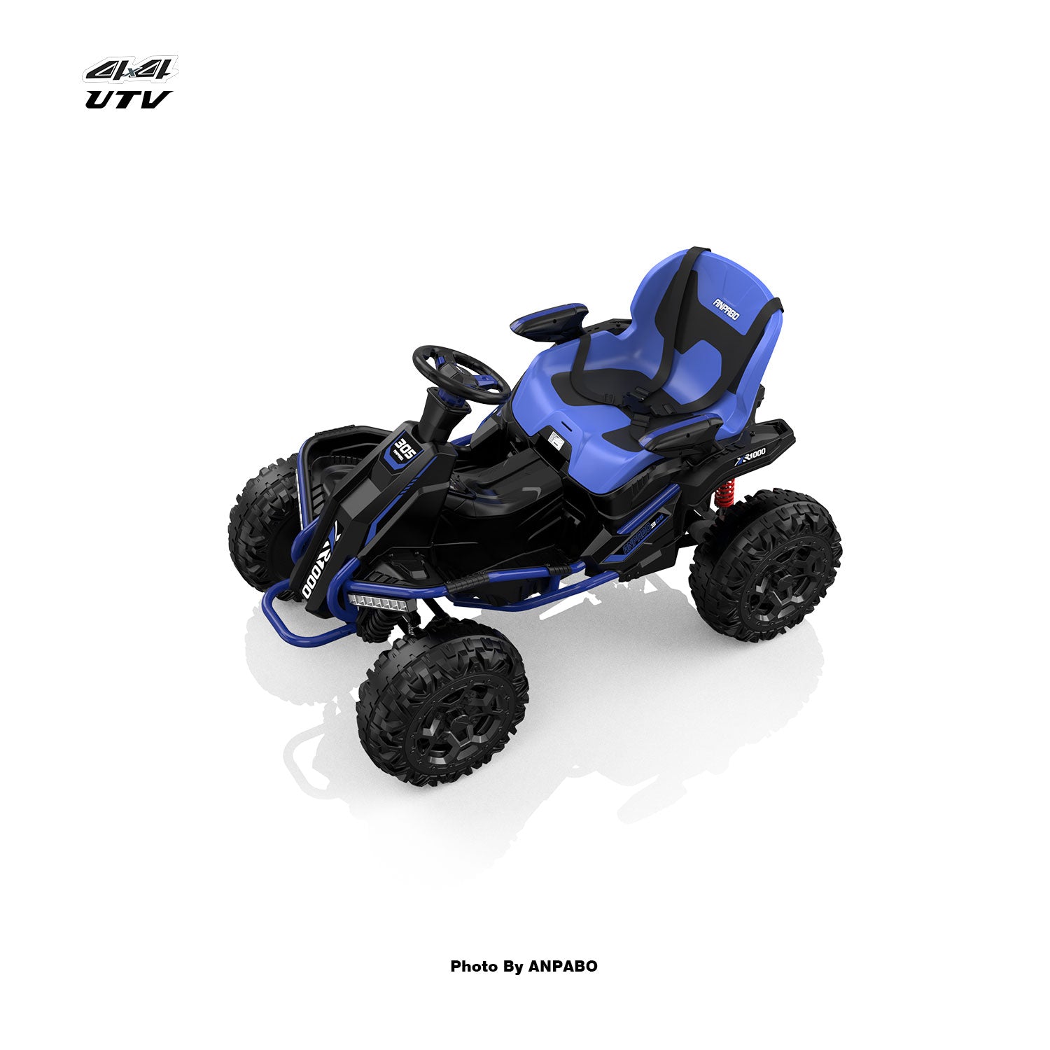 24V ANPABODirect Terrain Ride-On Buggy with Remote-blue