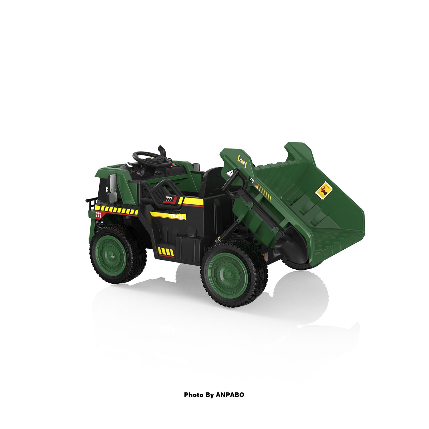 24V ANPABO Direct Ride on Dump Truck for Kids with Remote Control-green
