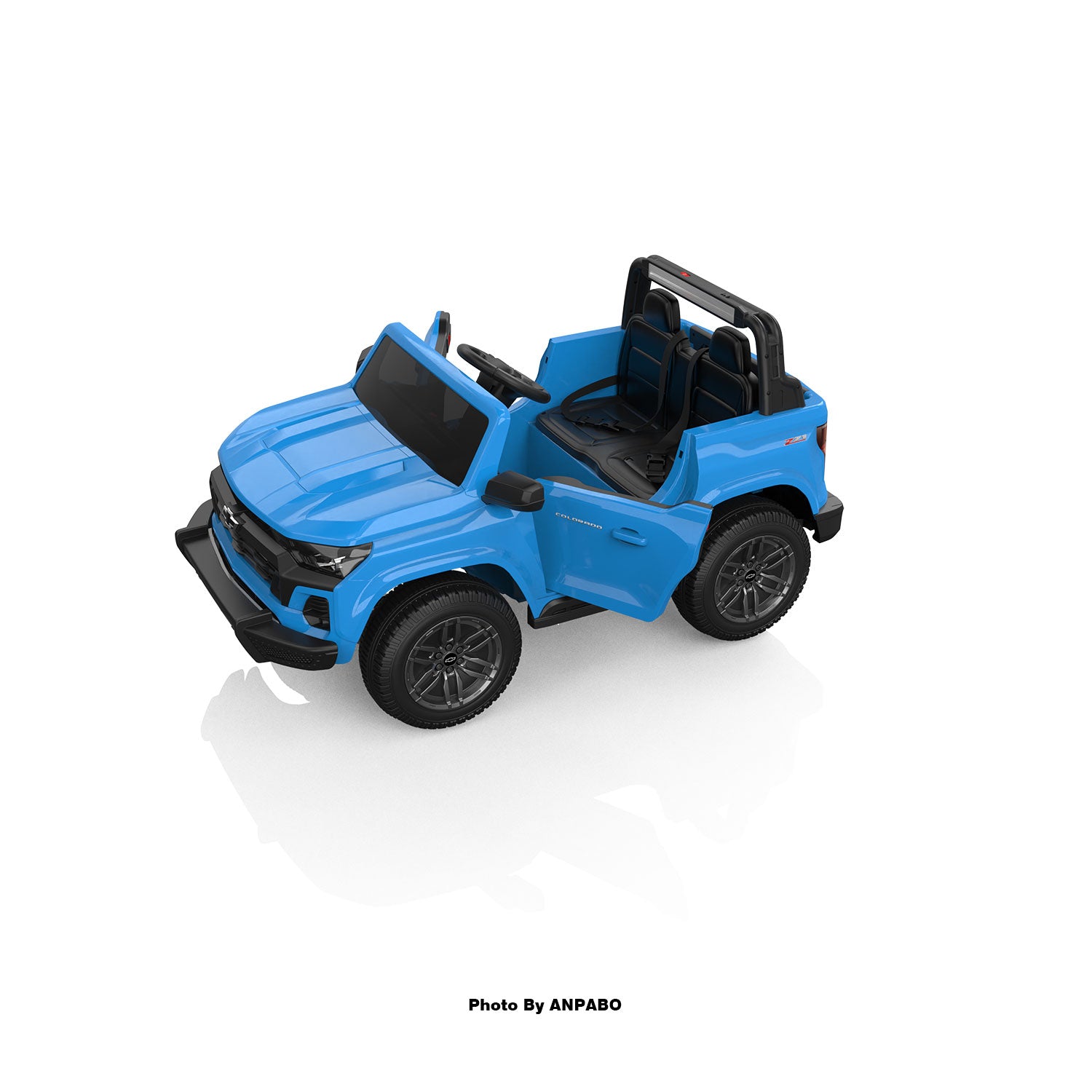 24V Licensed Chevrolet Colorado 2-Seater Kids Ride On Truck-blue