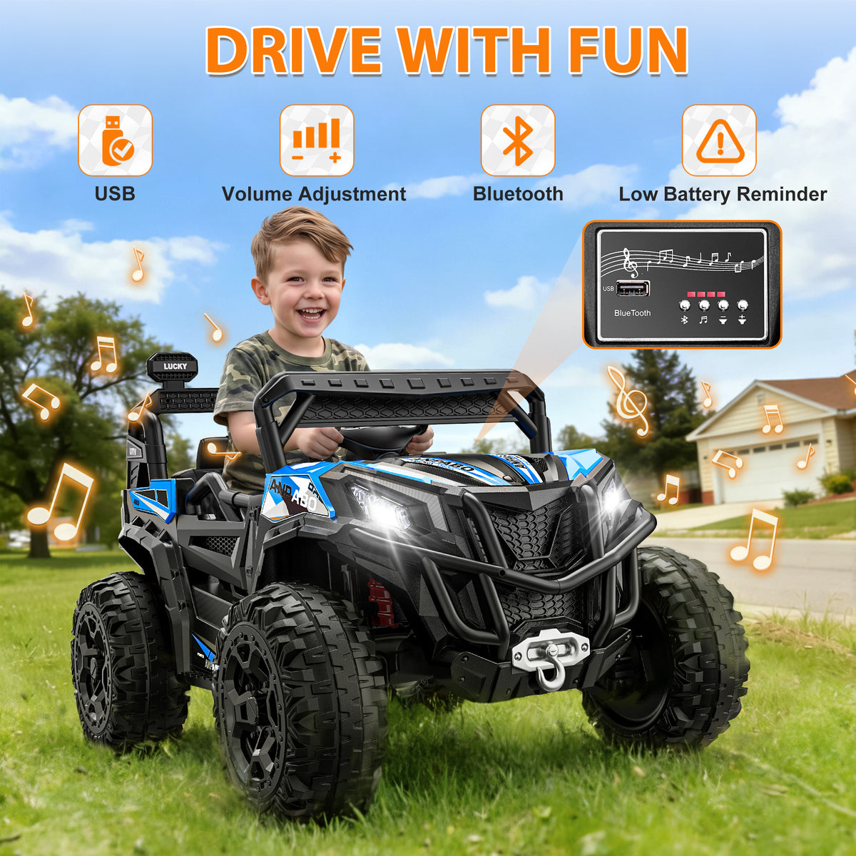 24V 4WD All-Terrain Ride-On UTV